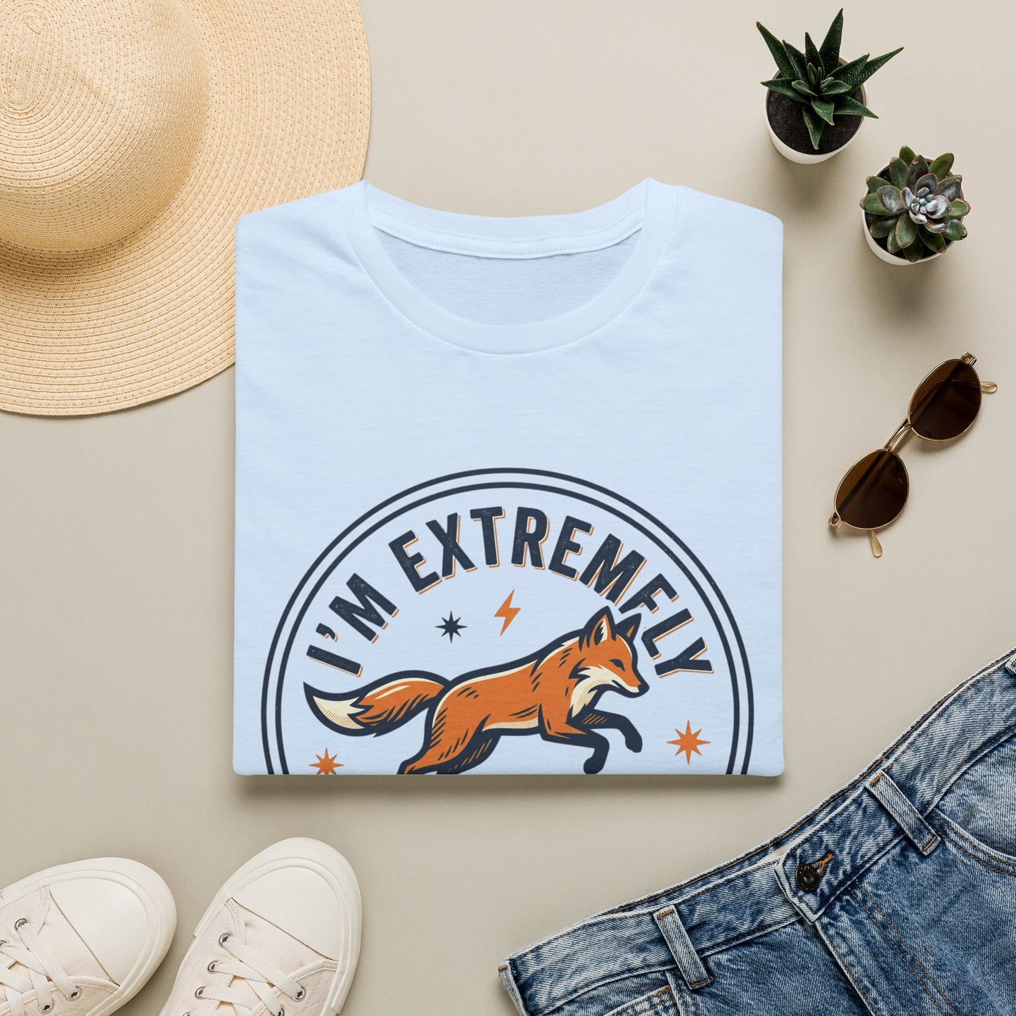 I'm Extremely Spontaneous Fox T-Shirt — Funny Adventure Graphic Tee