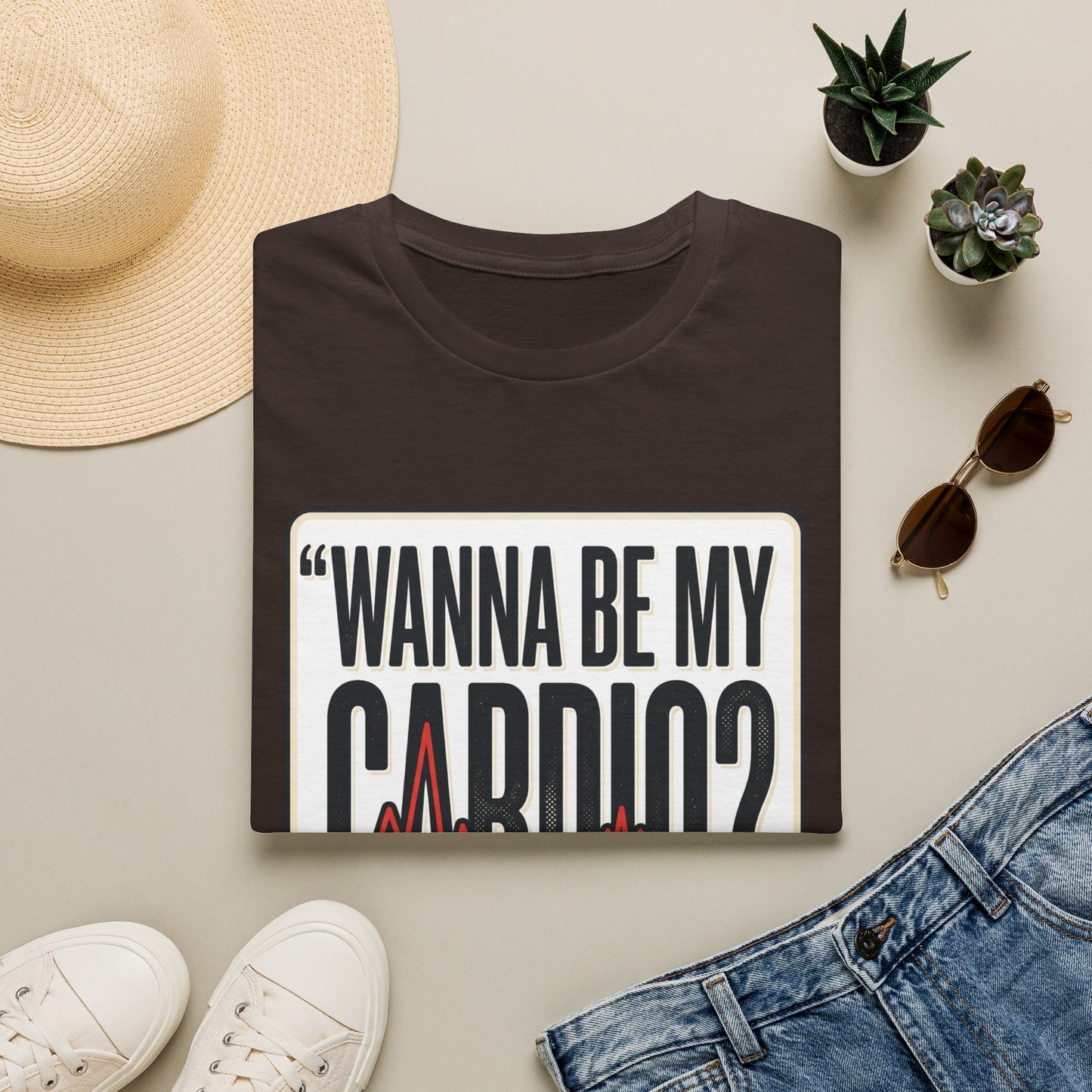 Wanna Be My Cardio? T-Shirt — Funny Fitness Graphic Tee for Gym Lovers