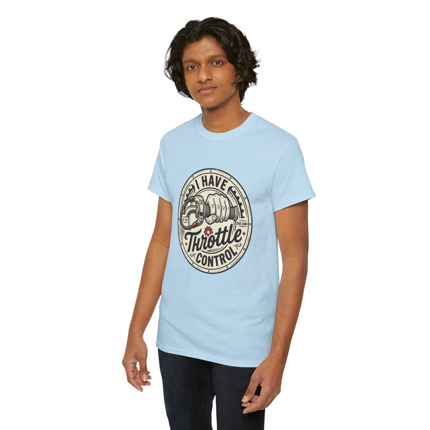 Throttle Control T-Shirt — "I Have Throttle Control" Vintage Motorcycle Tee