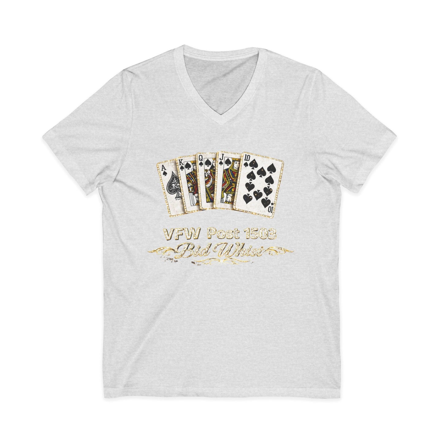 VFW Post 1106 'Bad Beats' Poker Card V-Neck Tee