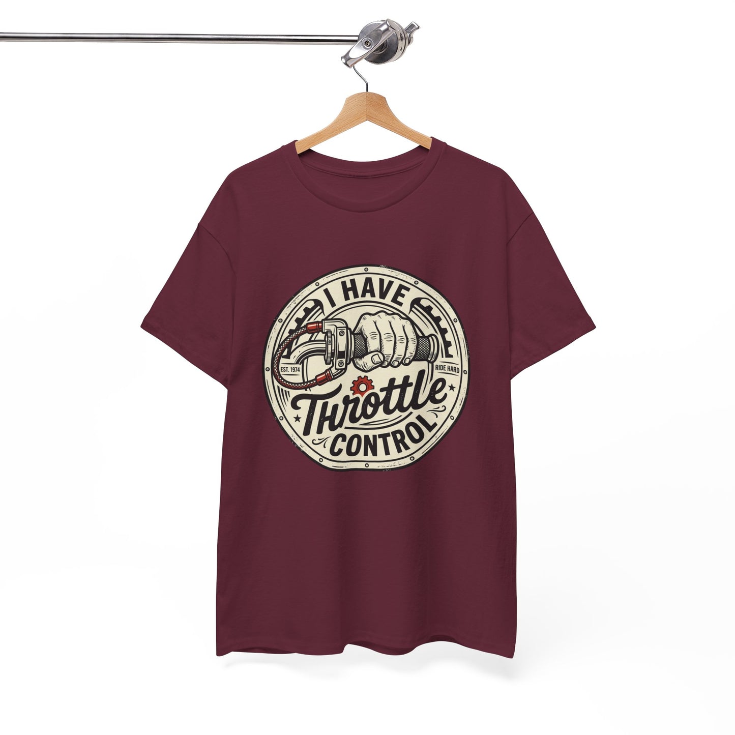 Throttle Control T-Shirt — "I Have Throttle Control" Vintage Motorcycle Tee