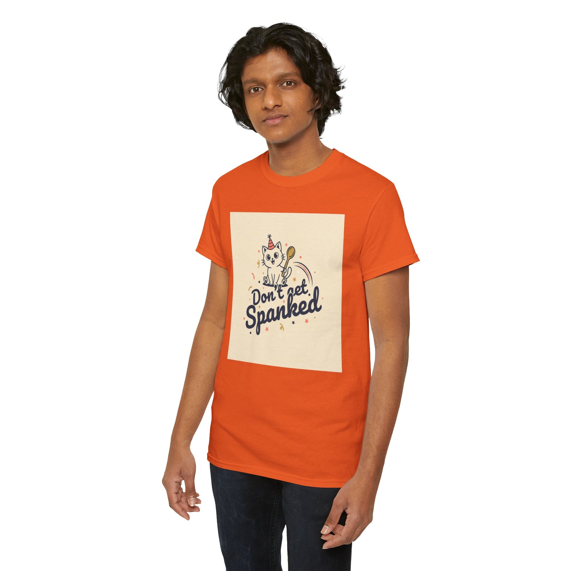 Don’t Get Spanked Cat Tee — Cute Retro Kitten Graphic T-Shirt Printify