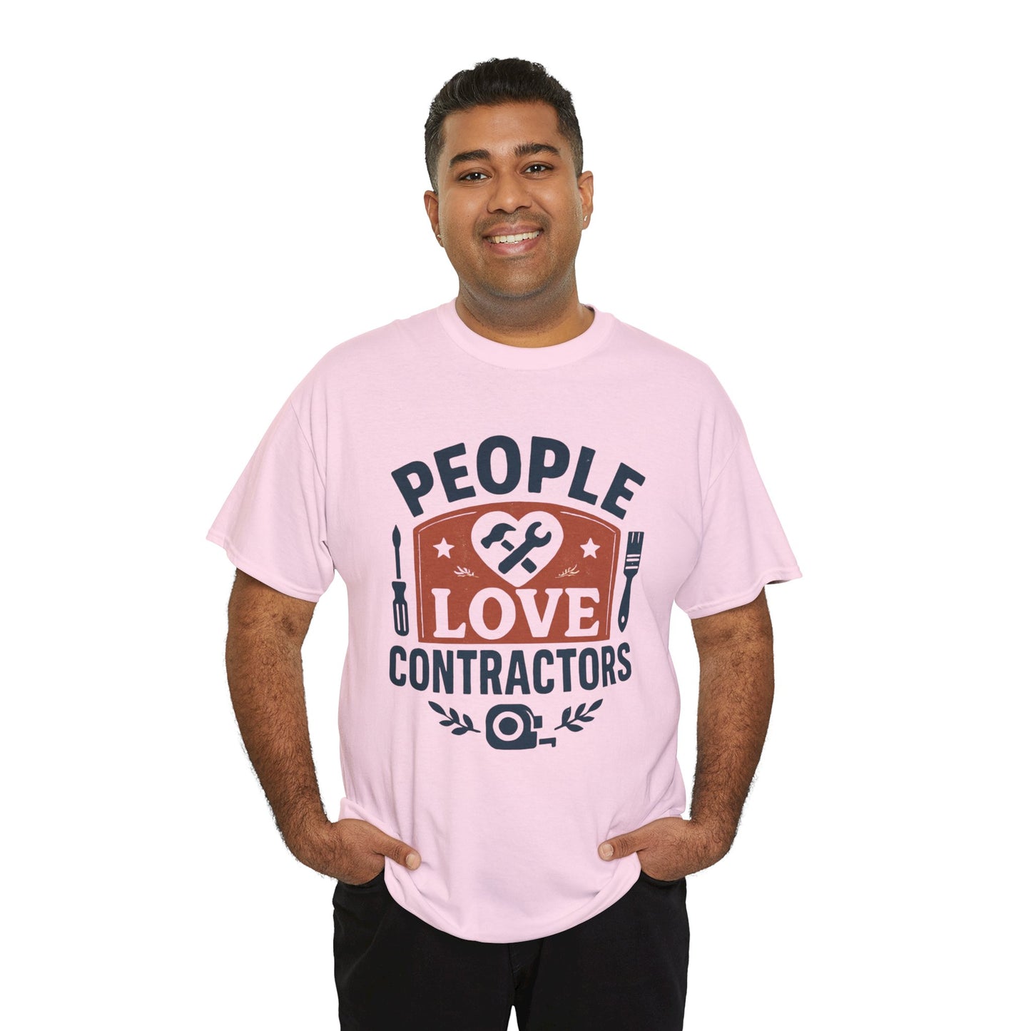 Contractor T-Shirt – "People Love Contractors" Graphic Tee Printify