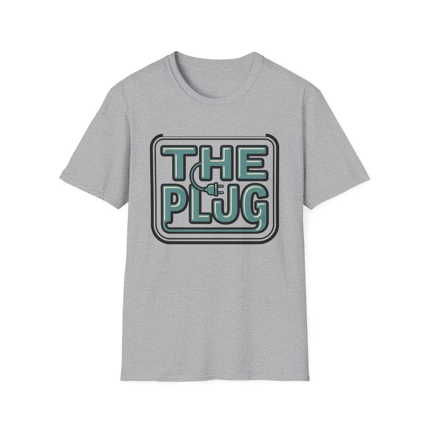 The Plug Graphic T-Shirt — Retro Power Cord Logo Tee