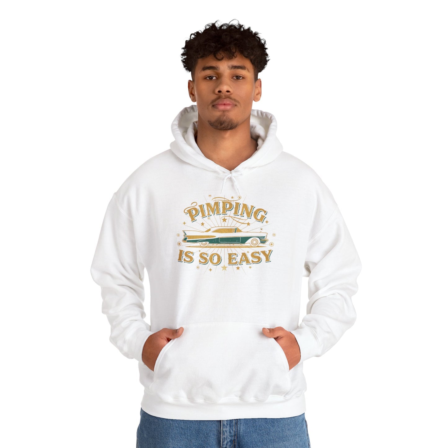 Hoodie — "Pimping Is So Easy" Vintage Lowrider Graphic Hoodie