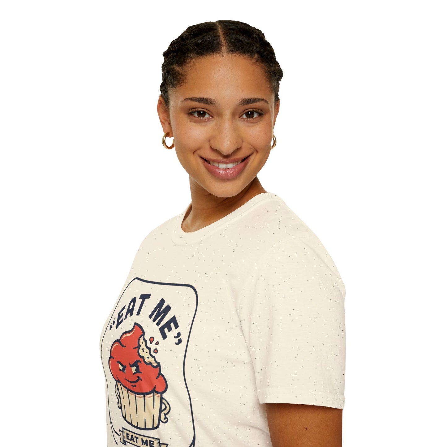 Cupcake Graphic T-Shirt — "Eat Me" Retro Dessert Tee