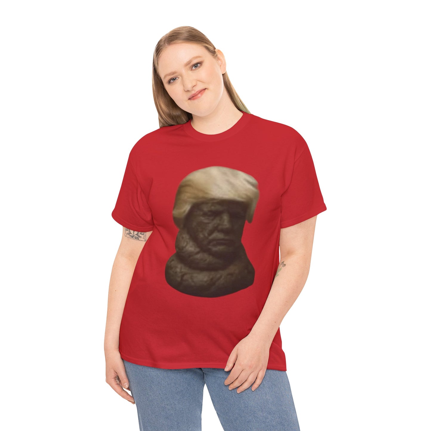 Graphic Tee — Bronze Bust Illustration T‑Shirt
