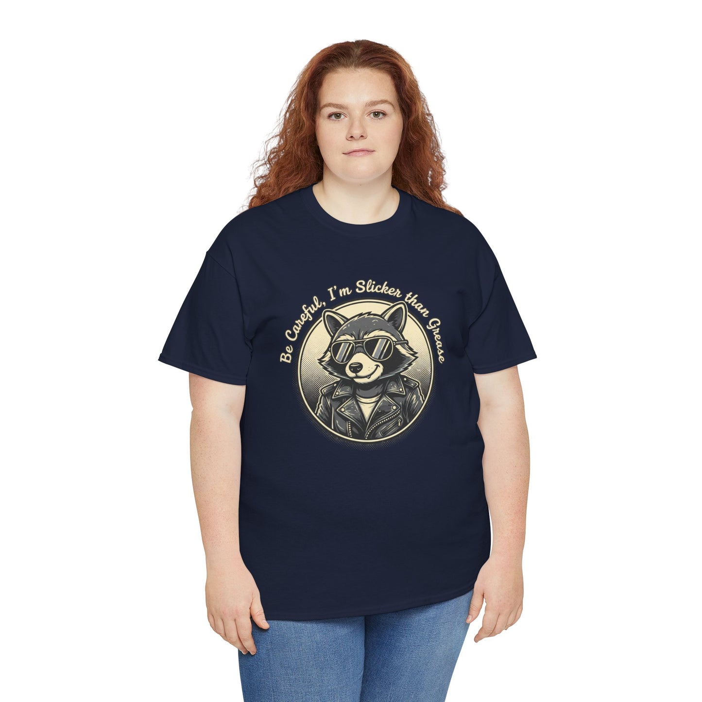Raccoon Detective Graphic Tee — "Be Careful I’m Watching Your Snacks" Vintage Badge T-Shirt