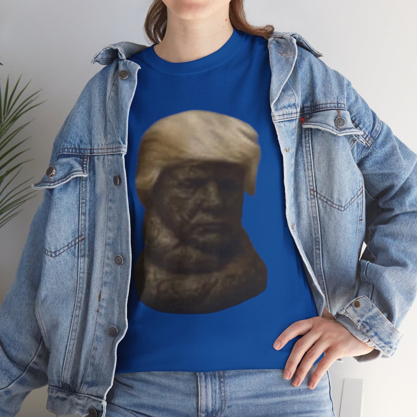 Graphic Tee — Bronze Bust Illustration T‑Shirt
