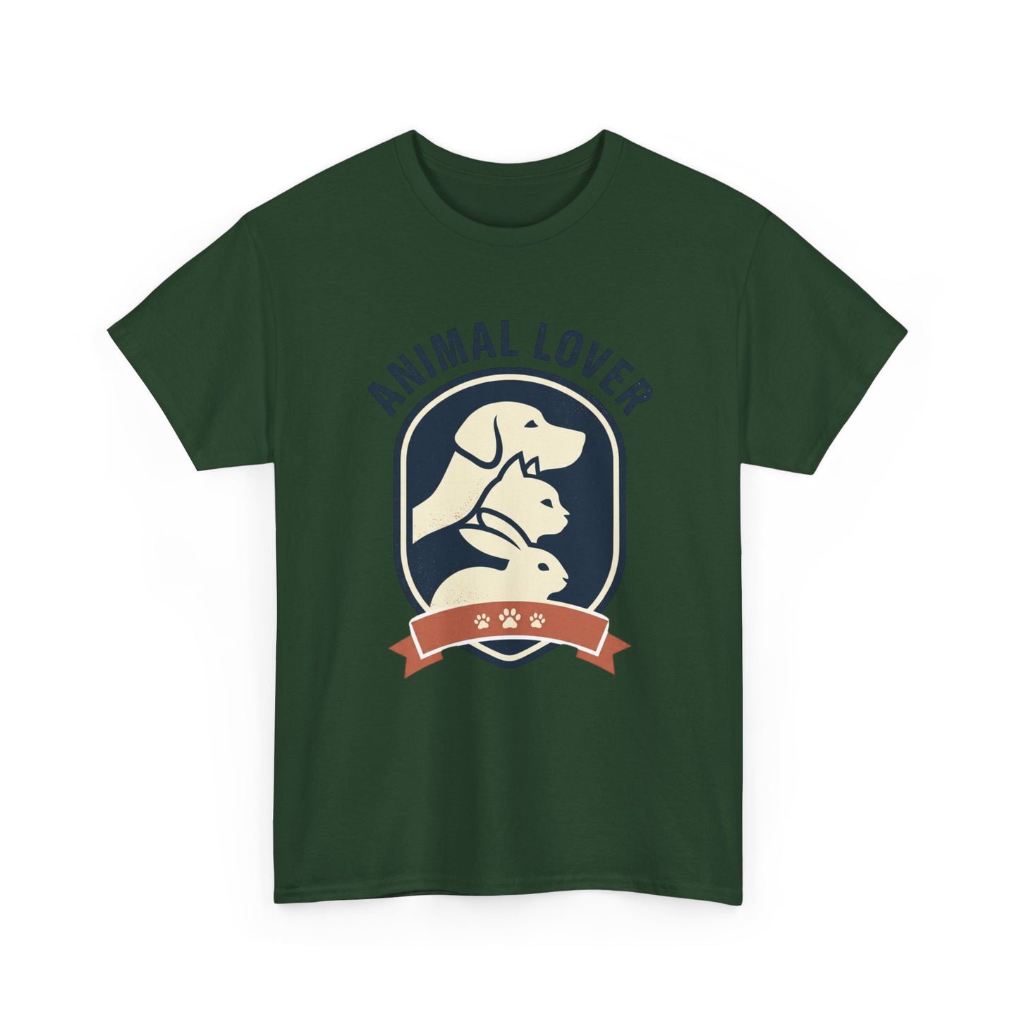 Animal Lover T-Shirt — Retro Pet Badge Tee (Dogs & Cats)