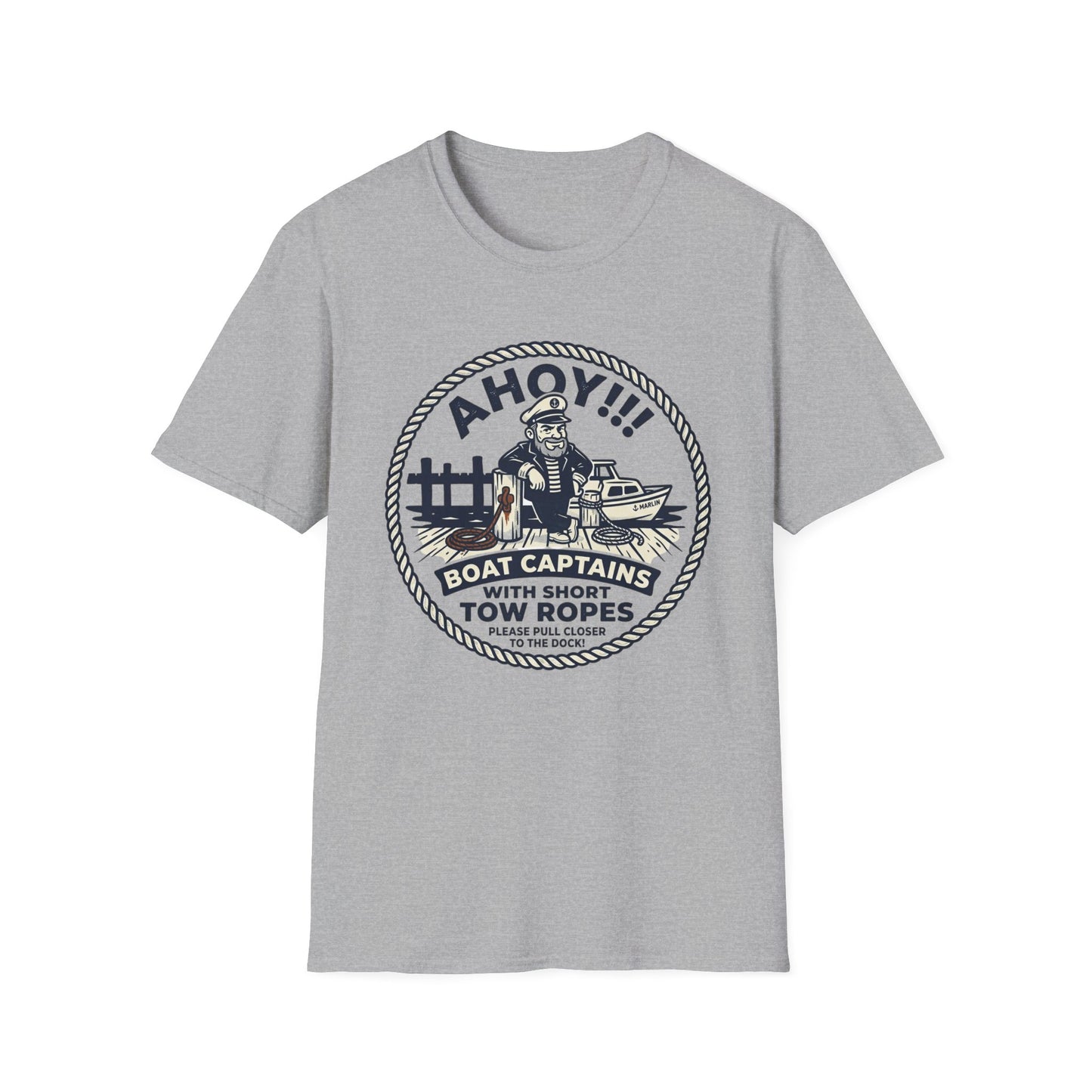 Ahoy Boat Captain T-Shirt — “Boat Captains With Short Tow Ropes” Nautical Graphic Tee