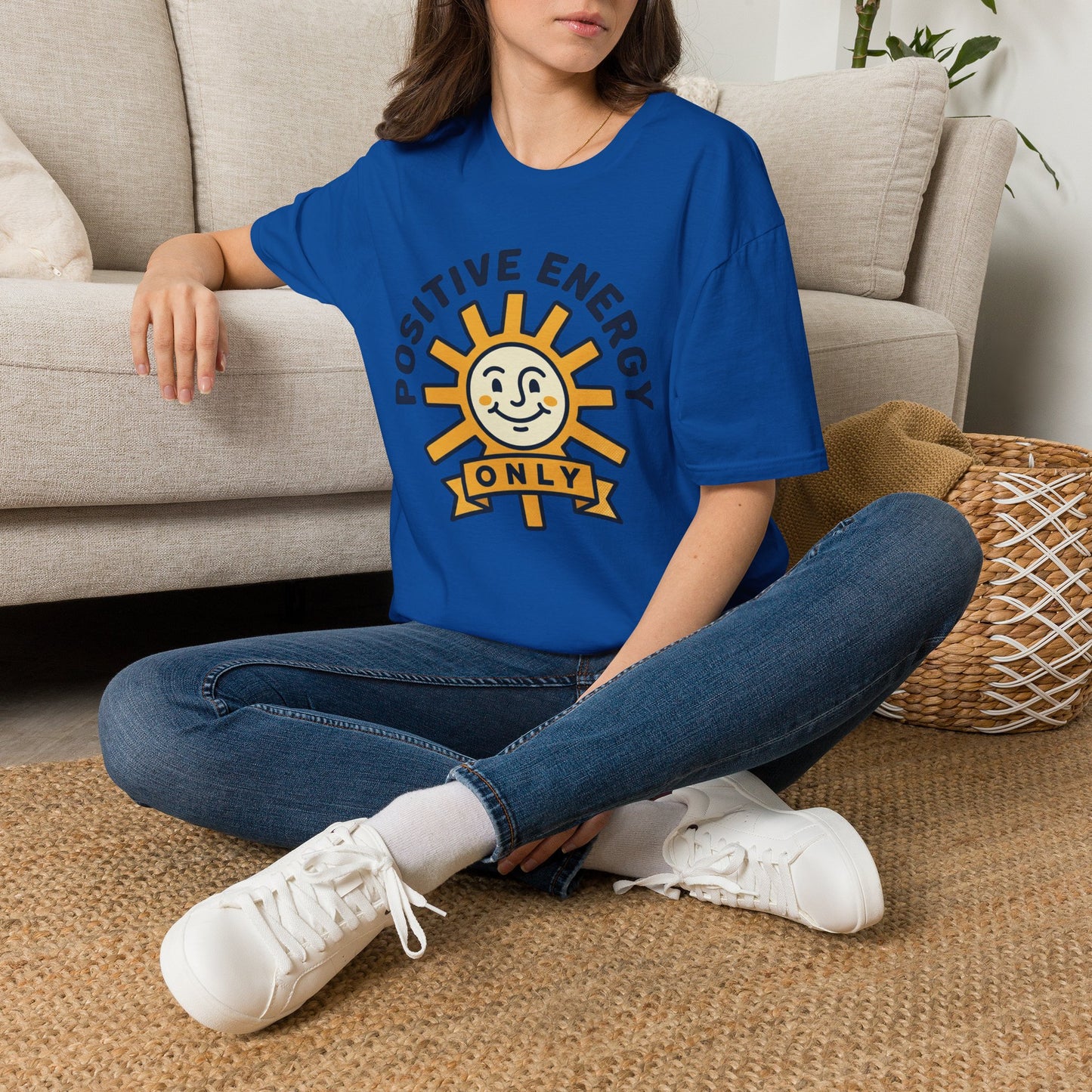 Positive Energy T-Shirt — Sunny 'Positive Energy Only' Graphic Tee