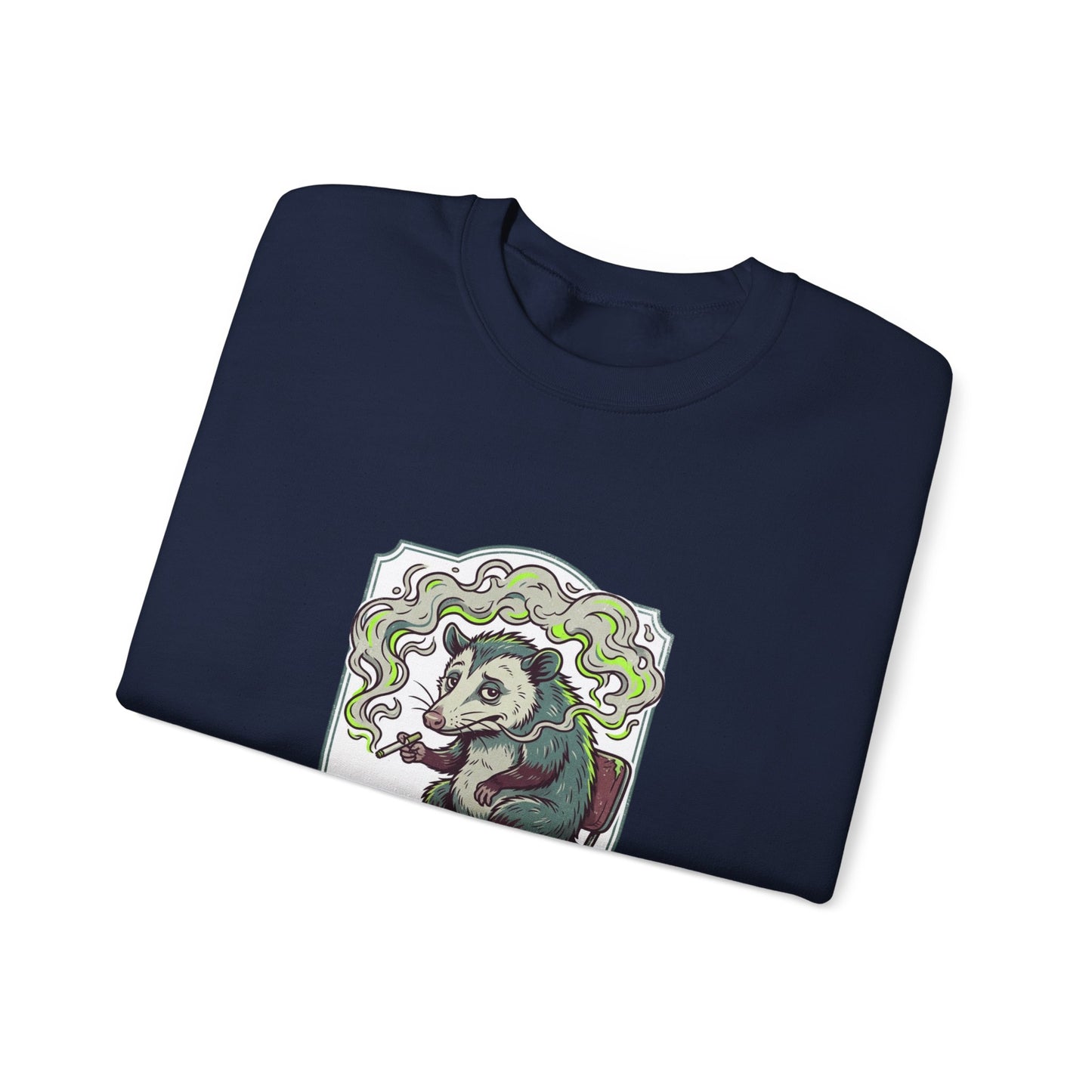 Terrible Life Choices opossum smoking sweatshirt | absurdist animal, ironic alt meme