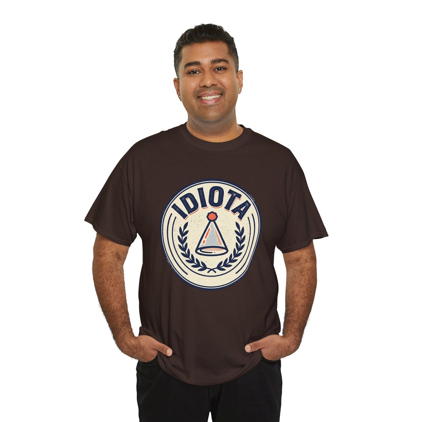Idiota Crest T-Shirt — Vintage Emblem Graphic Tee