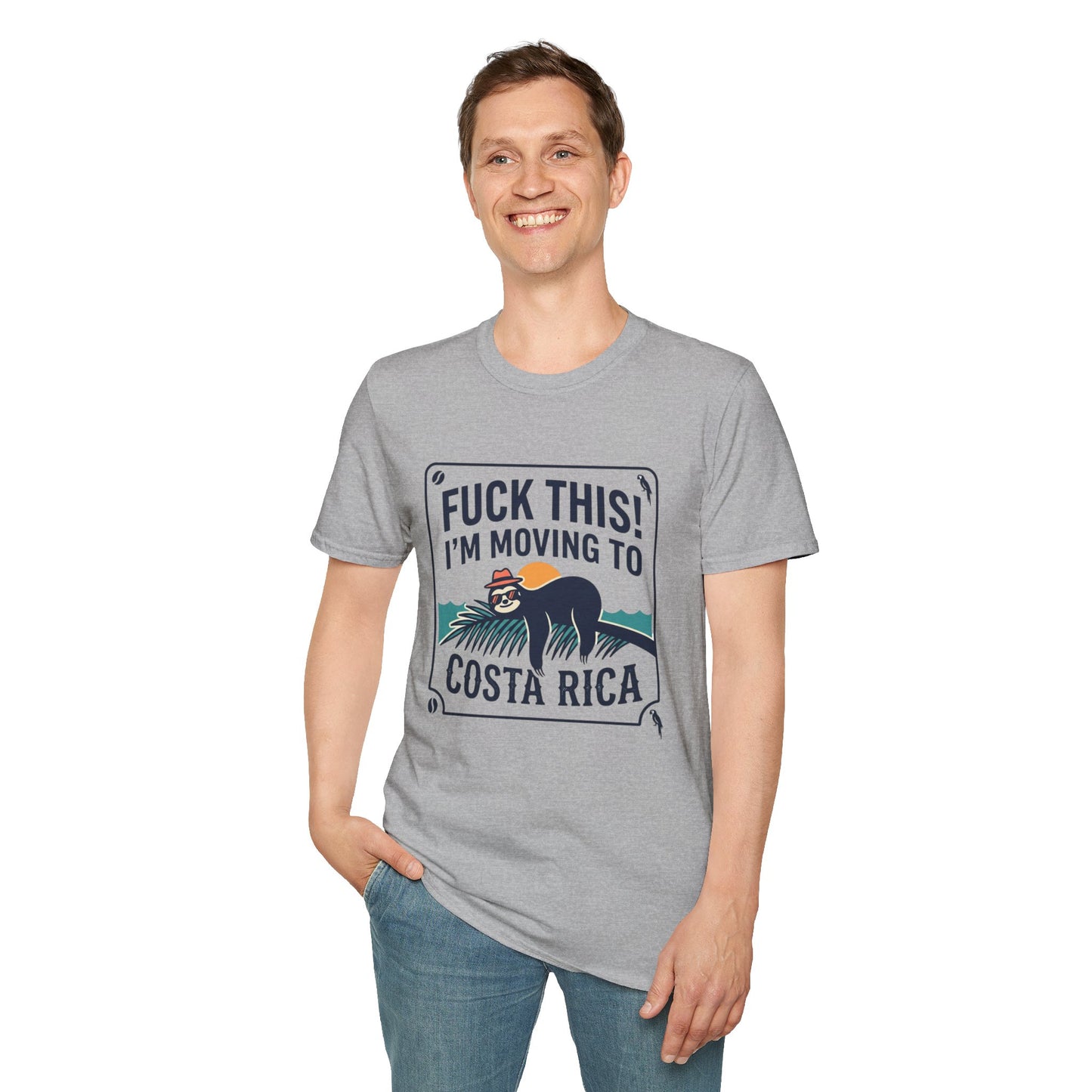I'm Moving to Costa Rica T-Shirt — Funny Sloth 'Fuck This!' Vacation Tee
