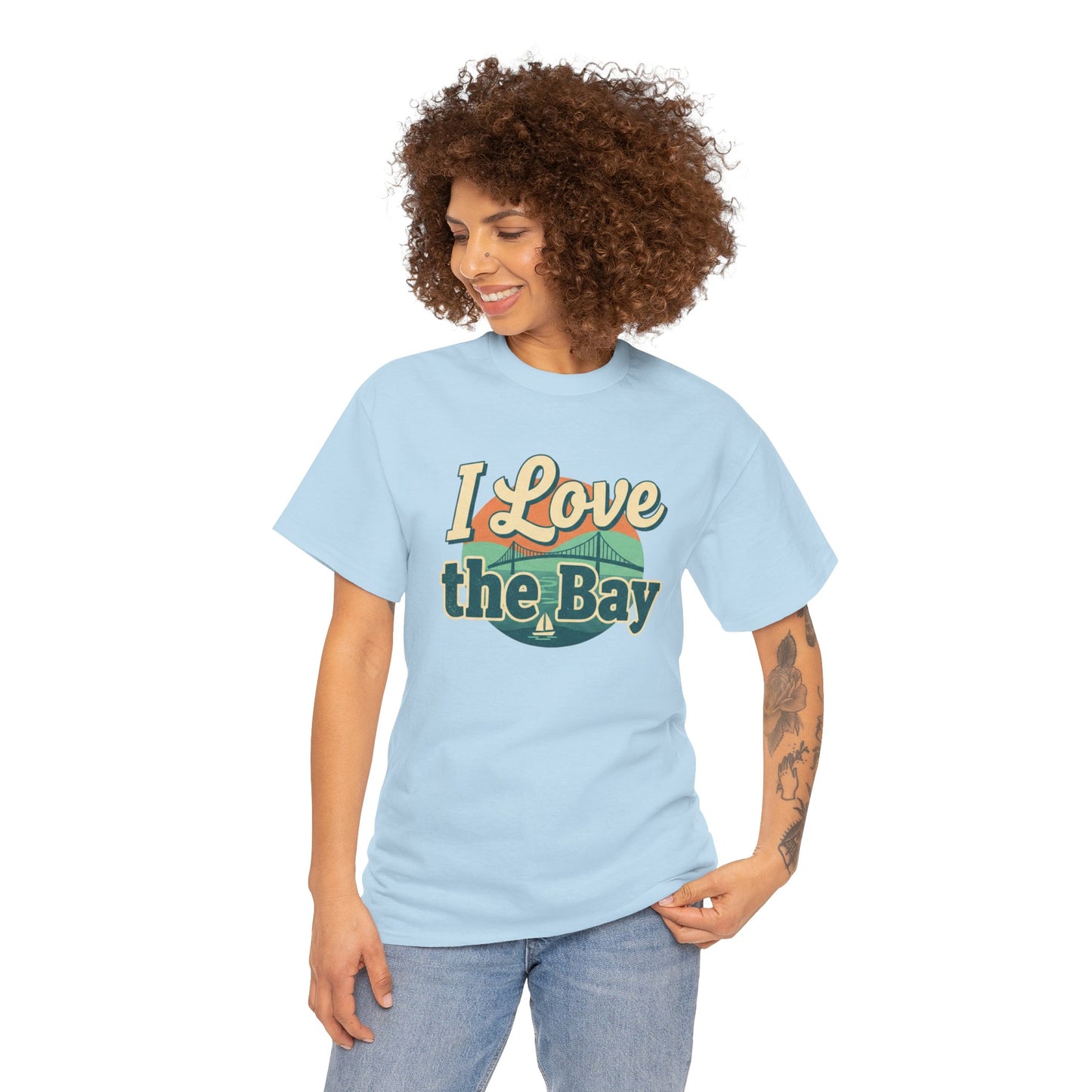 I Love the Bay T-Shirt — Retro Coastal Tee for Bay Lovers