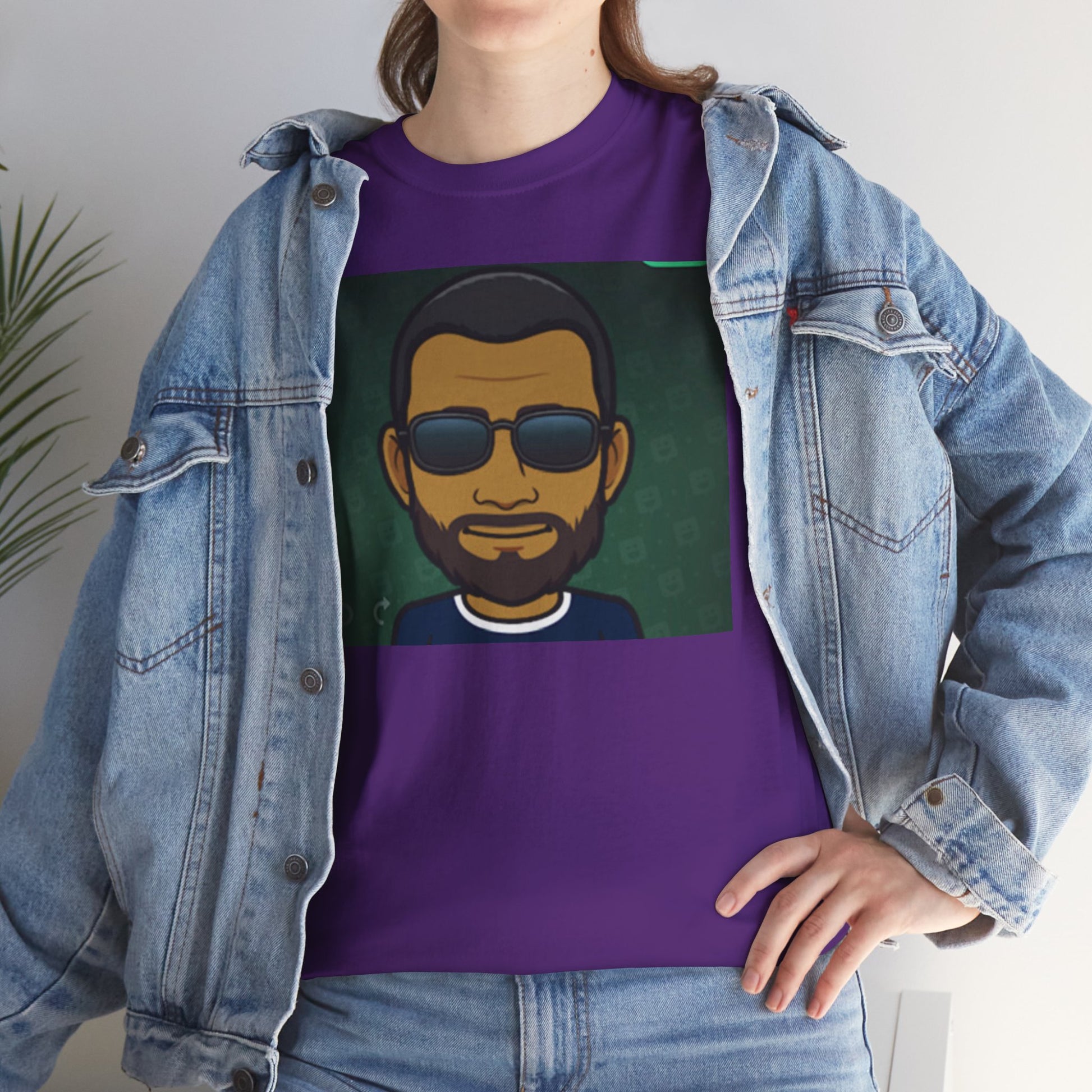 Bitmoji Portrait Tee — Cool Sunglasses Avatar Graphic T-Shirt Printify