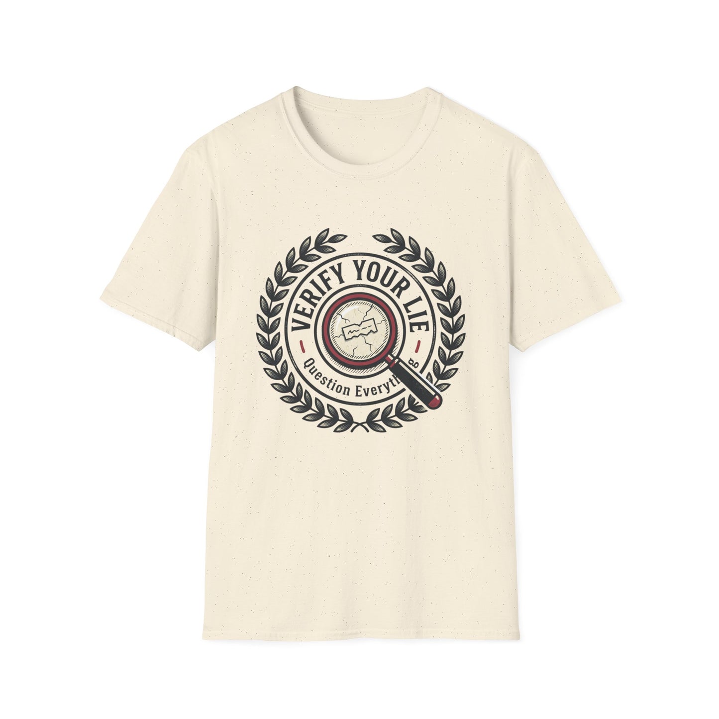 Verify Your Life T-Shirt — Vintage Badge Graphic Tee for Curious Minds
