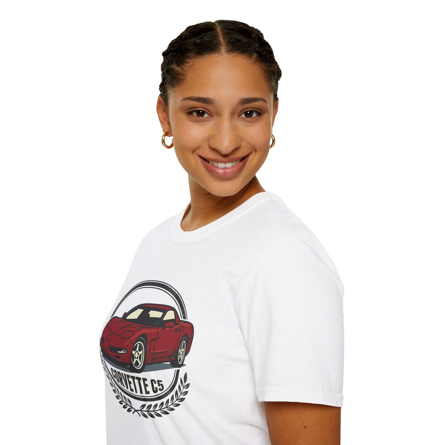 Corvette C5 T-Shirt – Classic Red Sports Car Crewneck for Car Enthusiasts