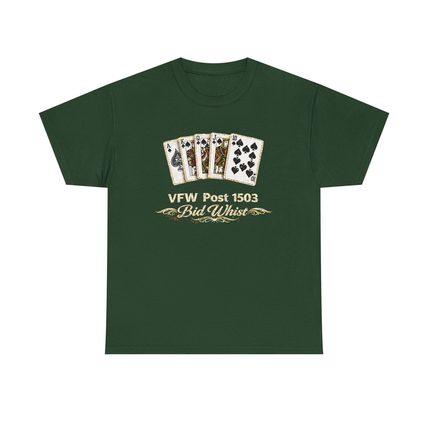 Veterans VFW Poker Night Tee – "VFW Post 1503" Playing Cards Design