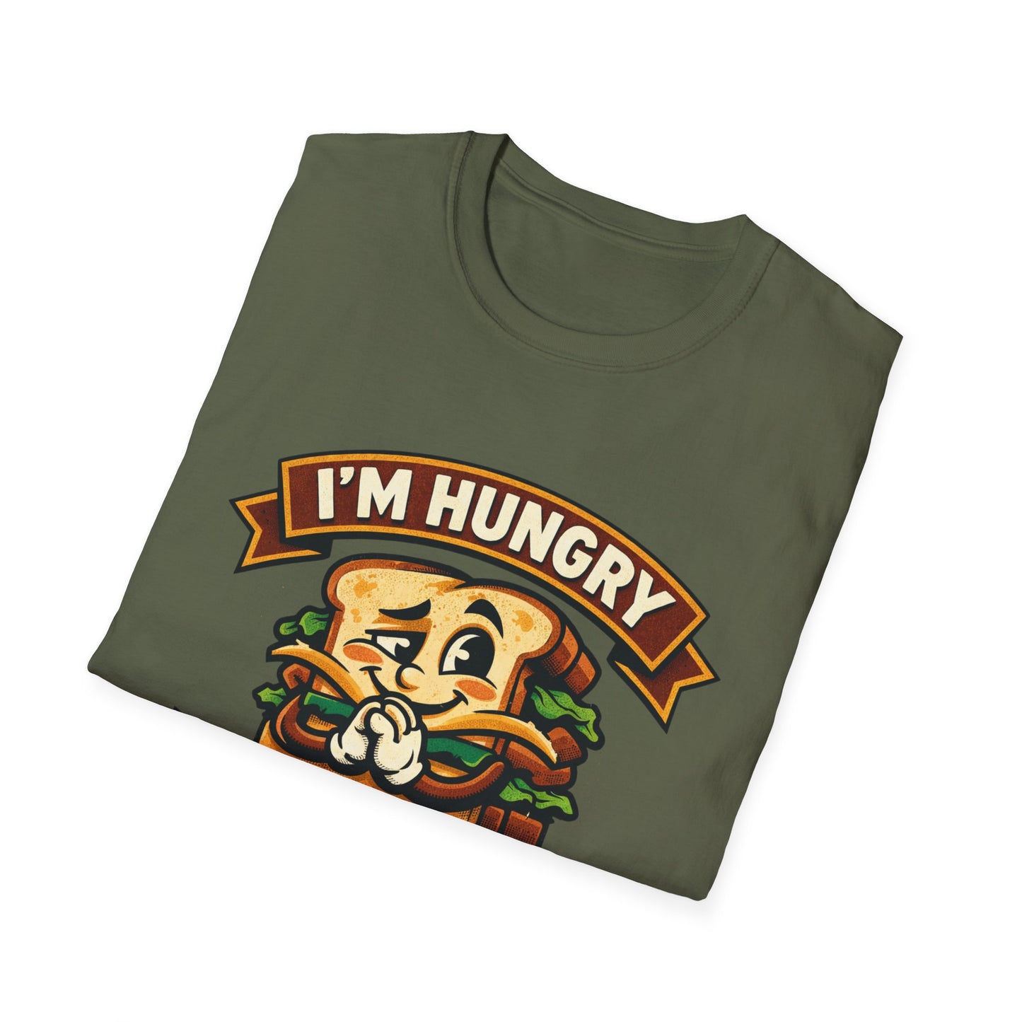 I'm Hungry Burger Graphic T-Shirt — "Do You Feel Buying Me Some Food?" Funny Foodie Tee