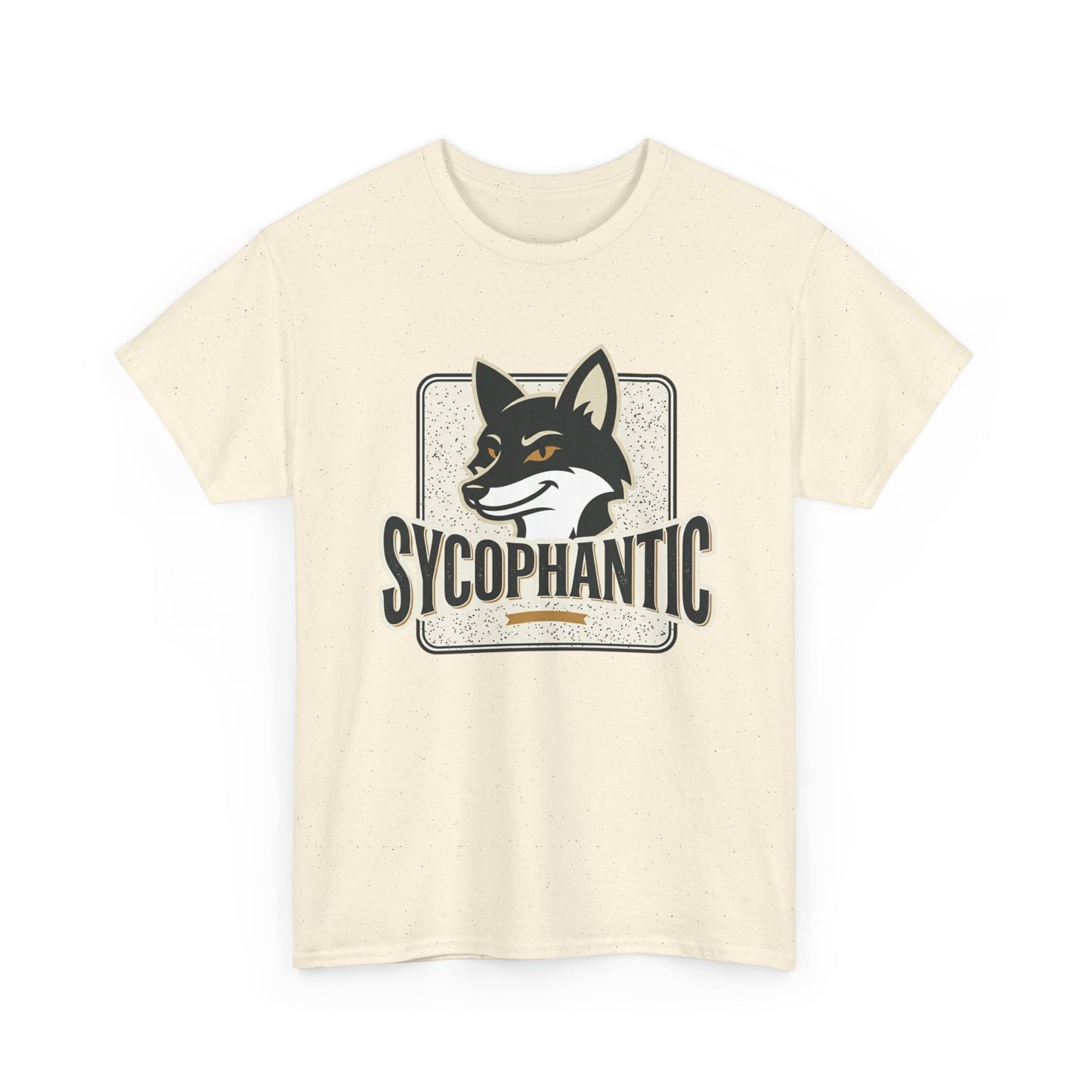 Sycophantic Fox Graphic Tee — Retro Animal Logo T-Shirt