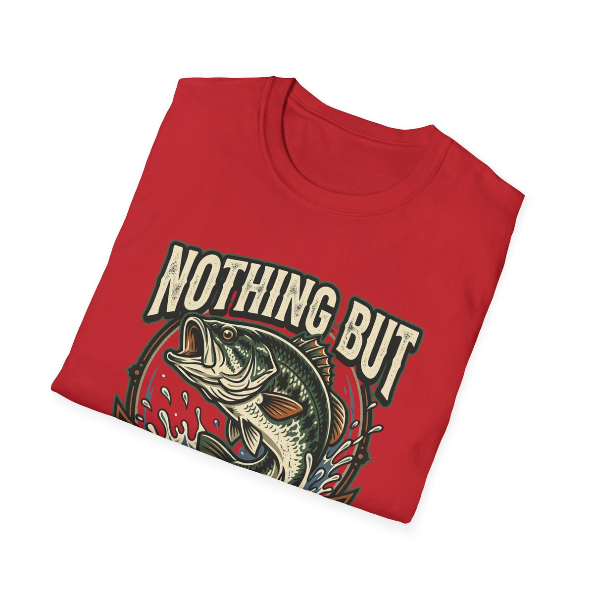Nothing But Bass Fishing T-Shirt — Retro Largemouth Bass Graphic Tee