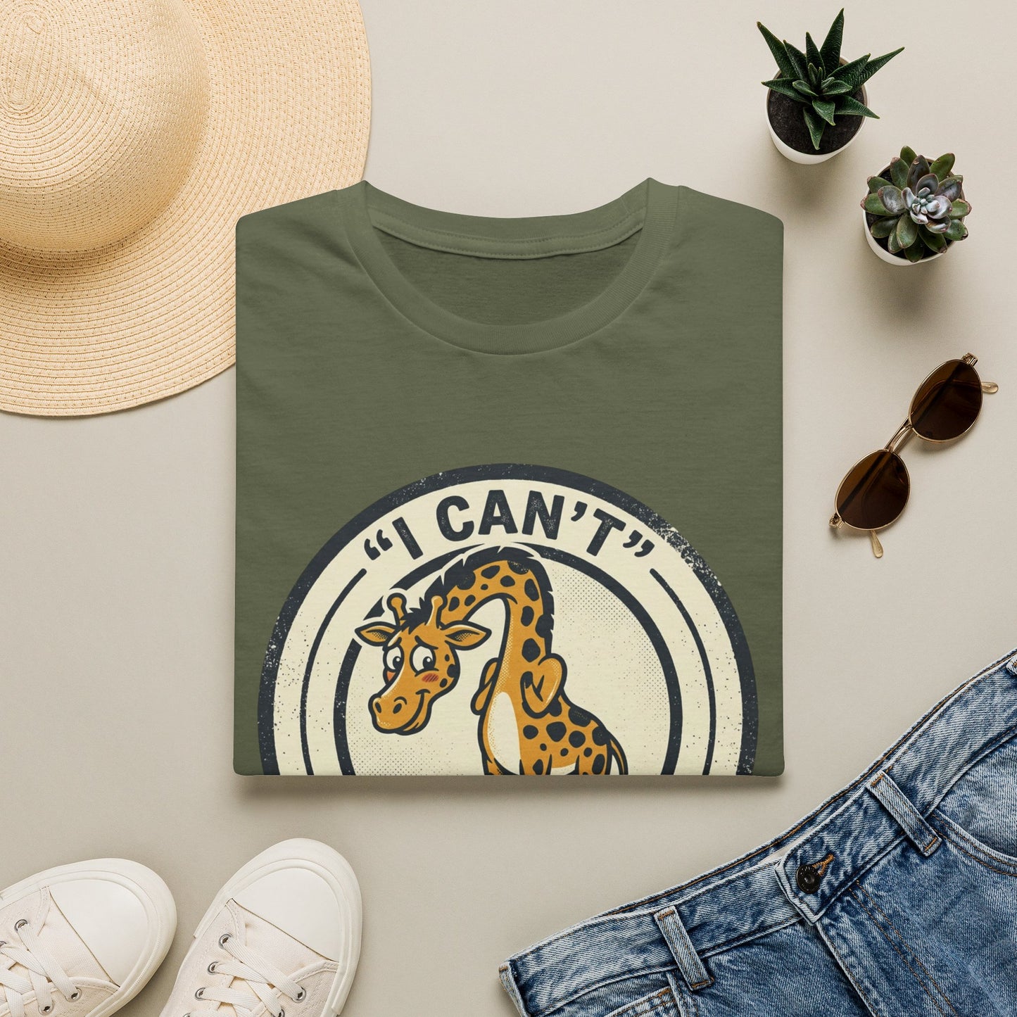 Giraffe 'I Can't Control My Height' T-Shirt