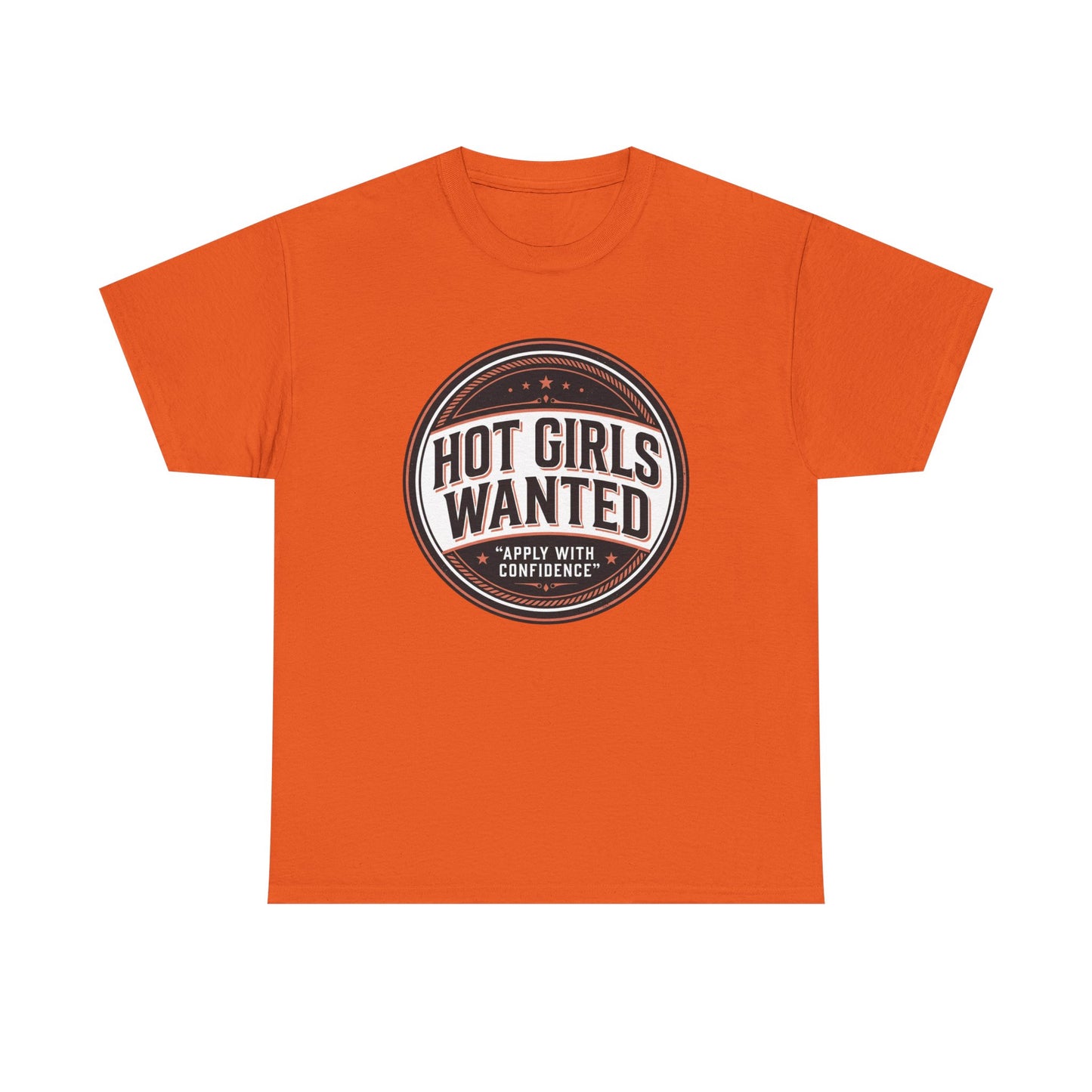 T-Shirt — "Hot Girls Wanted" Retro Badge Tee
