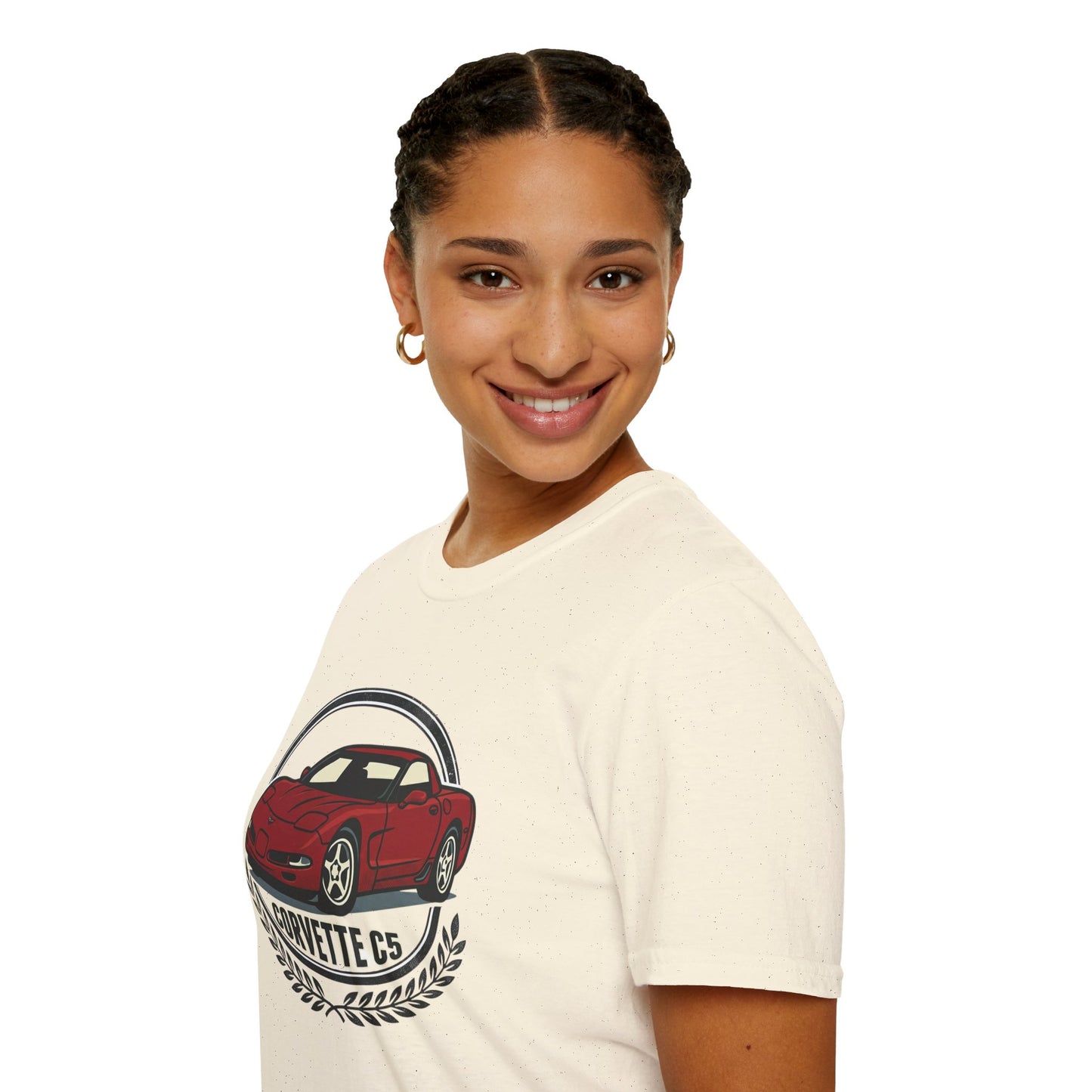 Corvette C5 T-Shirt – Classic Red Sports Car Crewneck for Car Enthusiasts