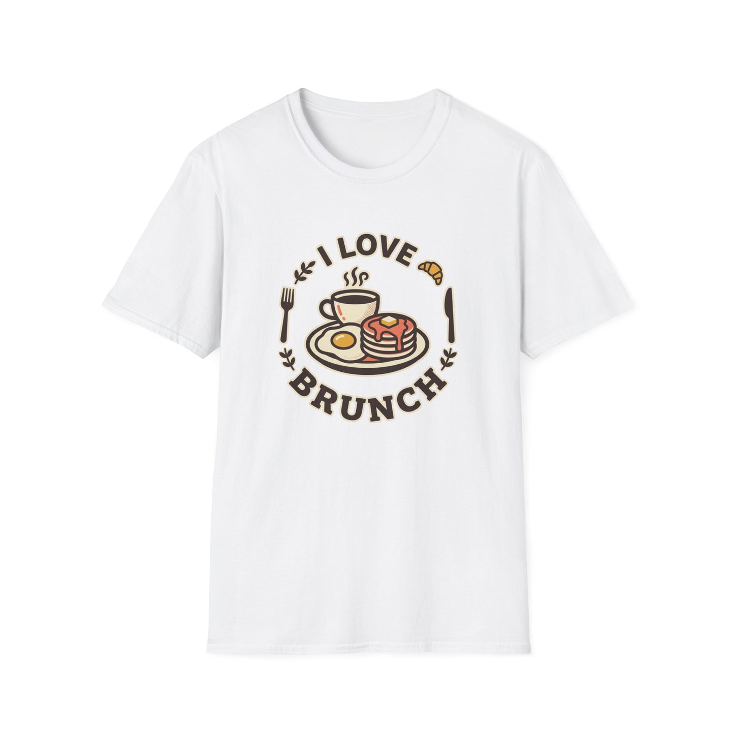 Brunch Lover T-Shirt – "I Love Brunch" Pancakes & Coffee Graphic Tee