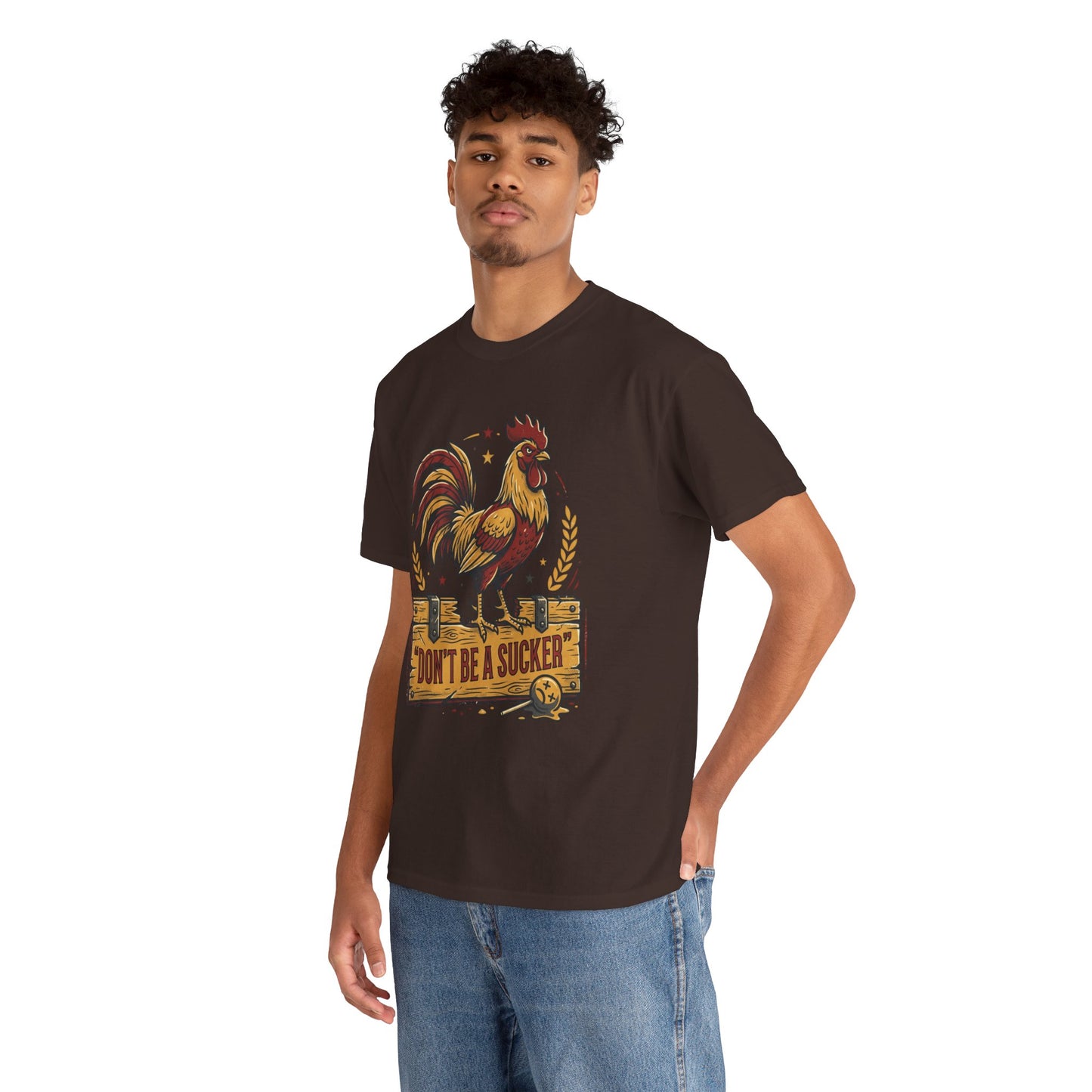 Rooster 'Don't Be a Sucker' Graphic Tee Printify