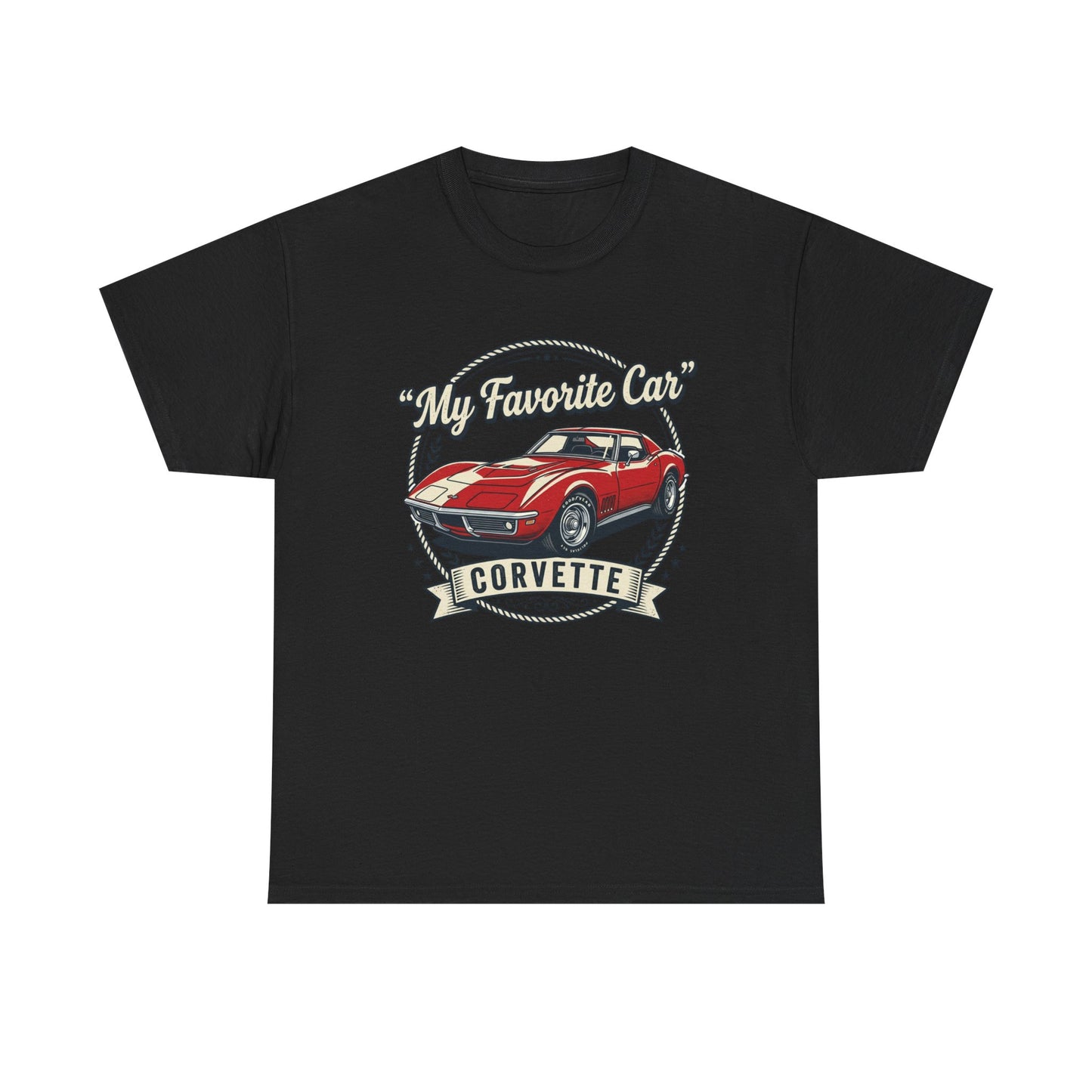 Corvette 'My Favorite Car' Classic Muscle Tee Printify