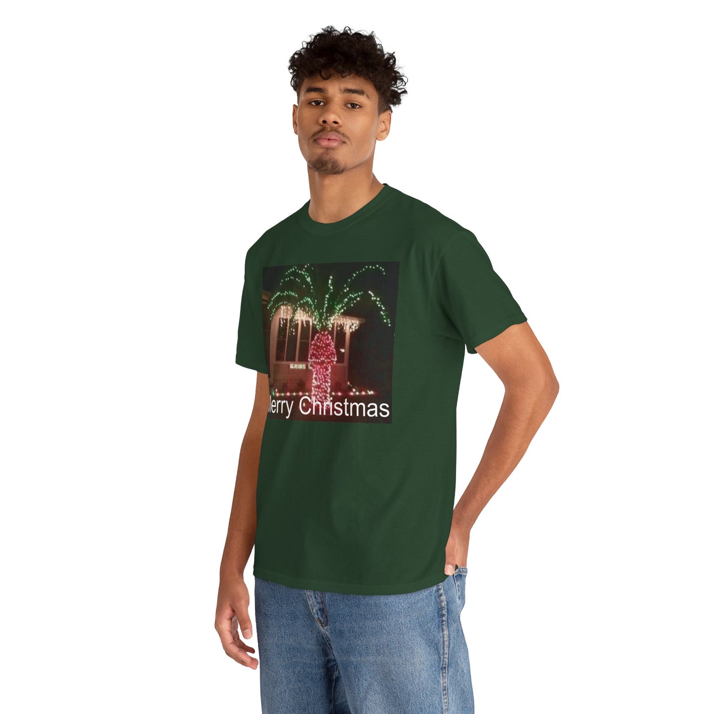 Christmas Lights Tee — 'Merry Christmas' Holiday Graphic T-Shirt Printify