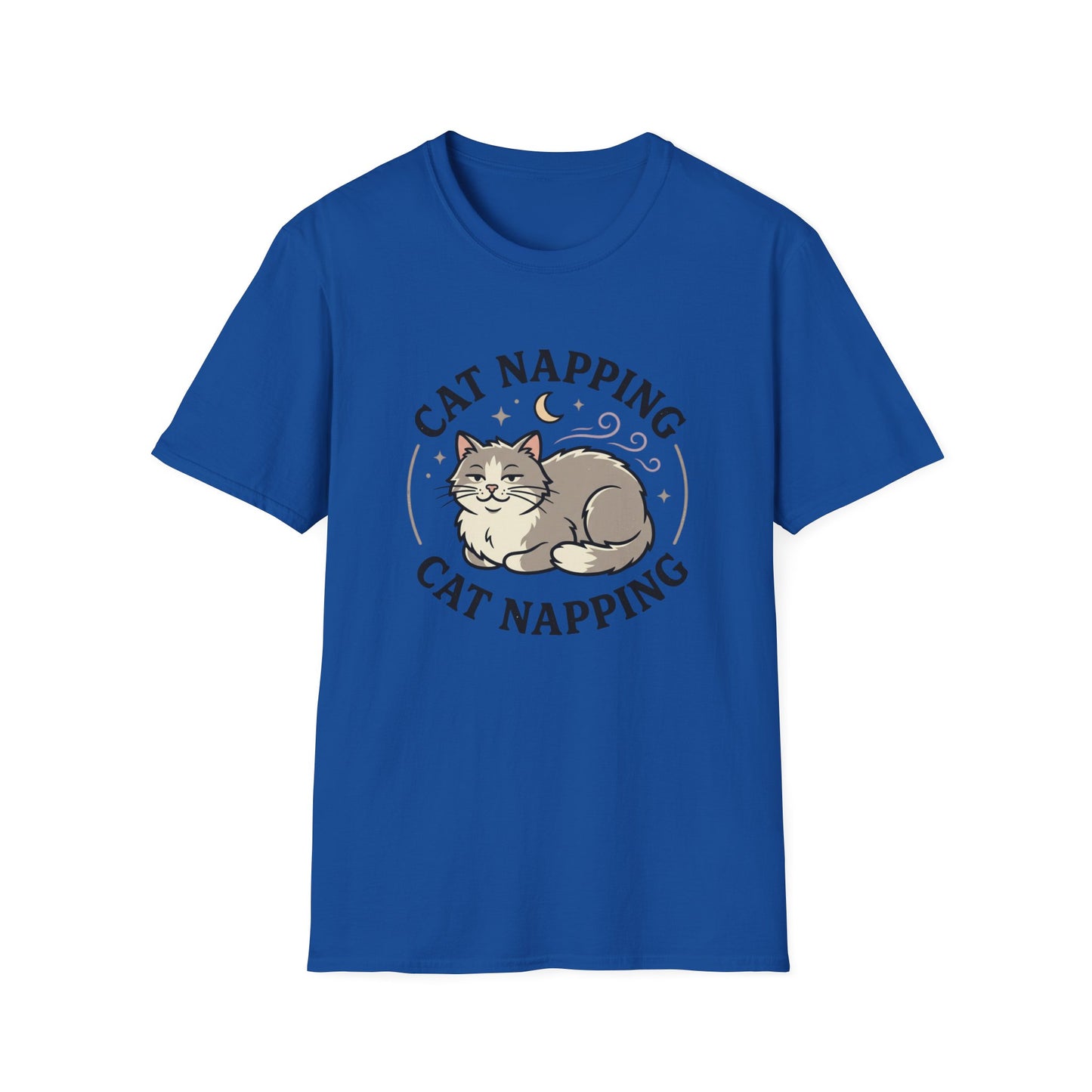Cat Napping T-Shirt — Cute Sleeping Cat Graphic Tee for Cat Lovers