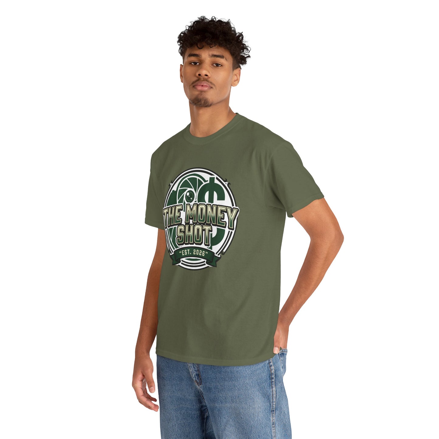 The Money Shot Graphic Tee — Retro Dollar Logo T-Shirt