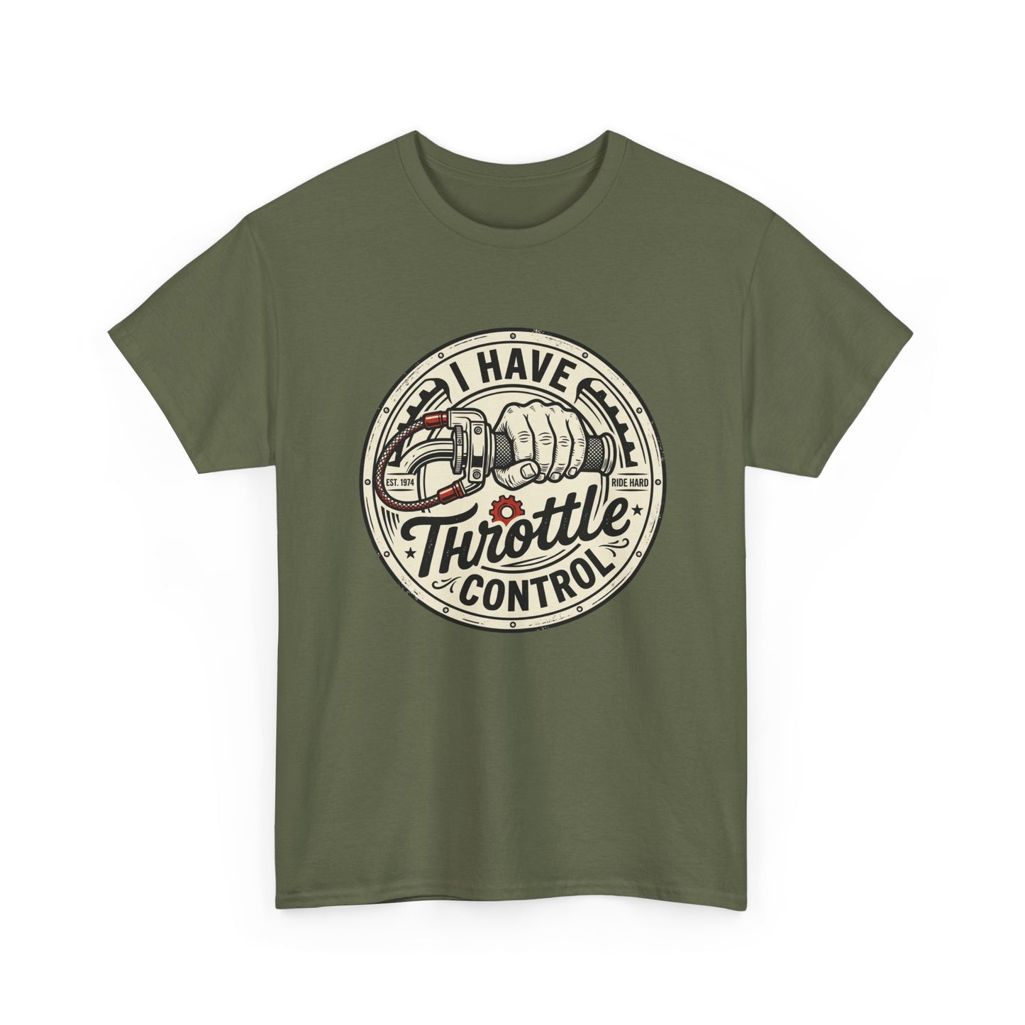 Throttle Control T-Shirt — "I Have Throttle Control" Vintage Motorcycle Tee