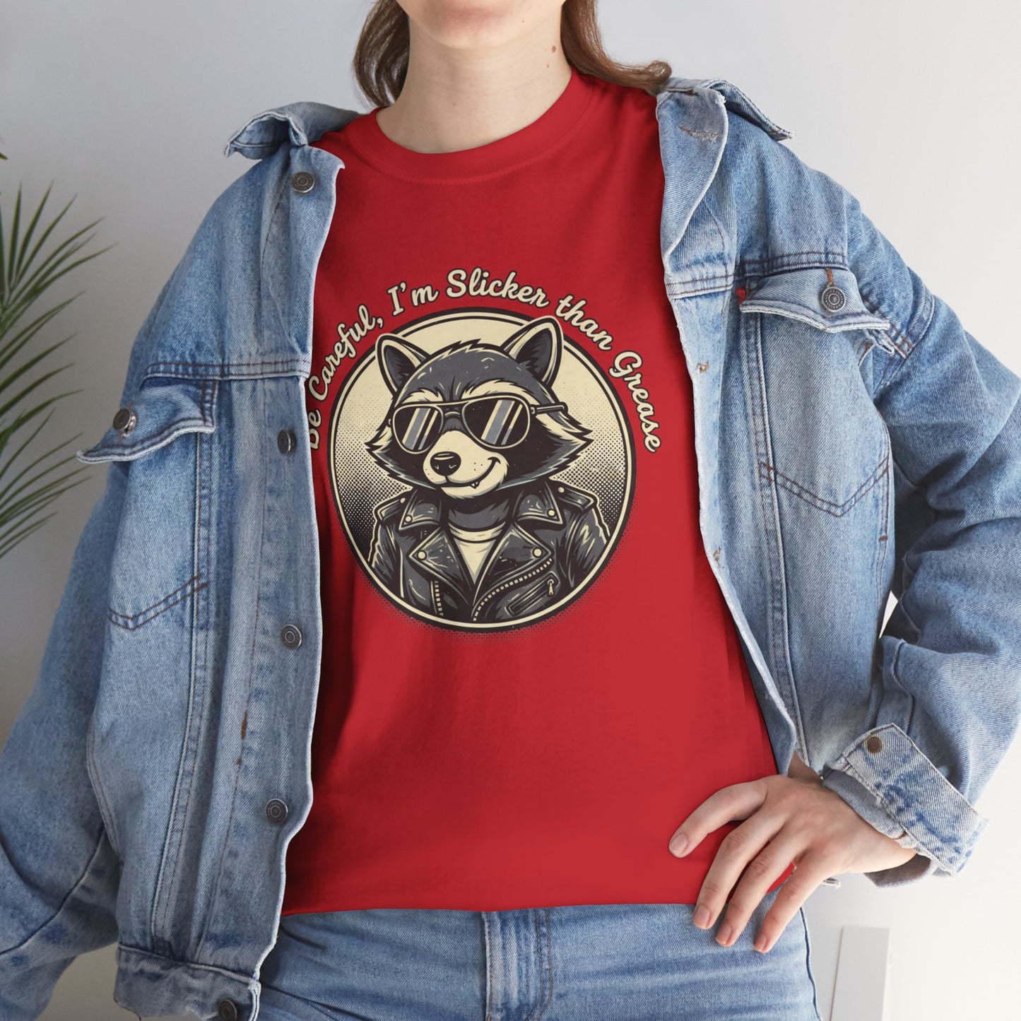 Raccoon Detective Graphic Tee — "Be Careful I’m Watching Your Snacks" Vintage Badge T-Shirt
