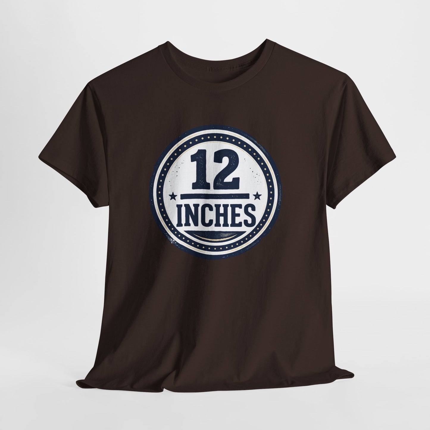 12 Inches Badge T-Shirt — Vintage Stamp Graphic Tee