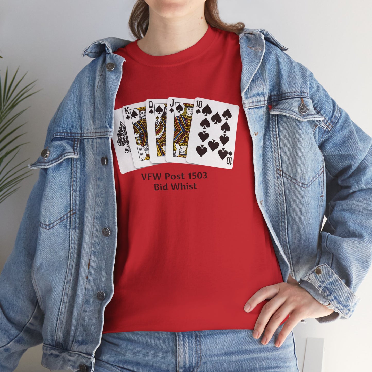 Bid Whist Card Tee — VFW Post 1501 Poker Night T-Shirt