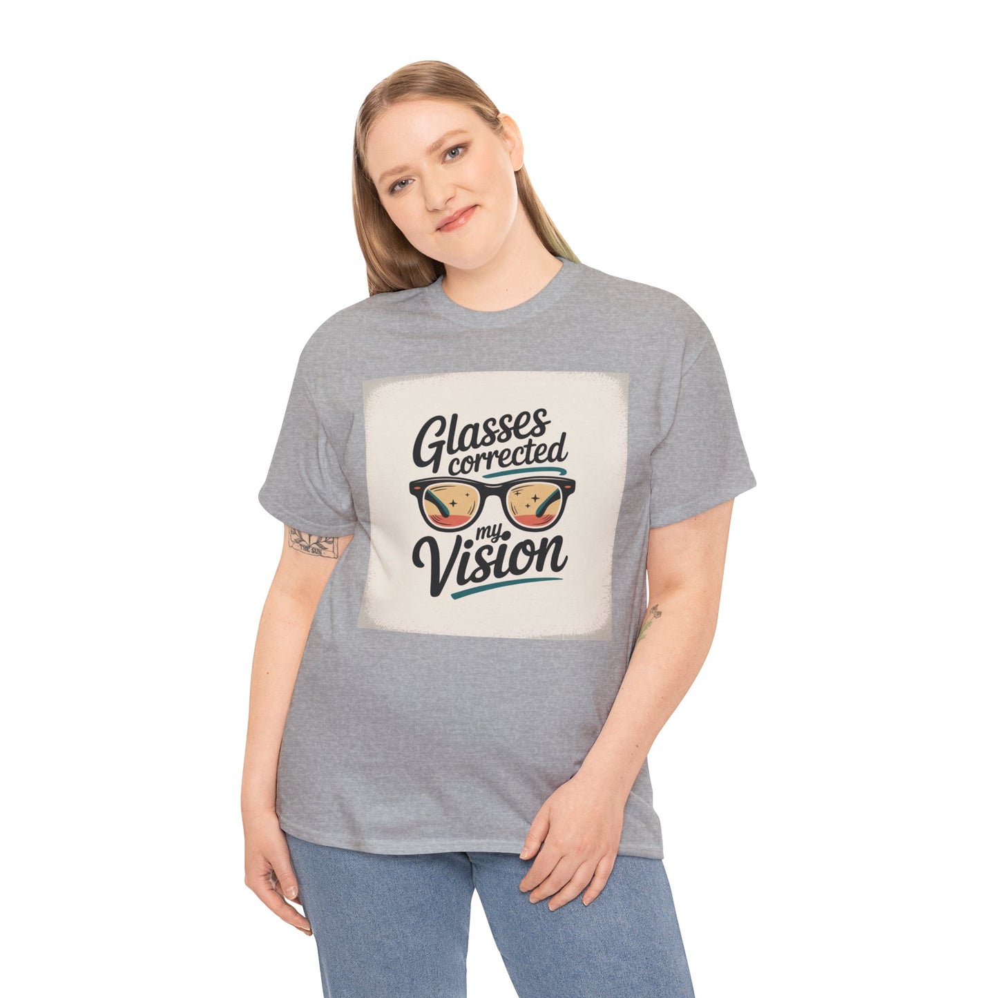 T-Shirt — "Glasses Corrected My Vision" Retro Eyewear Graphic Tee