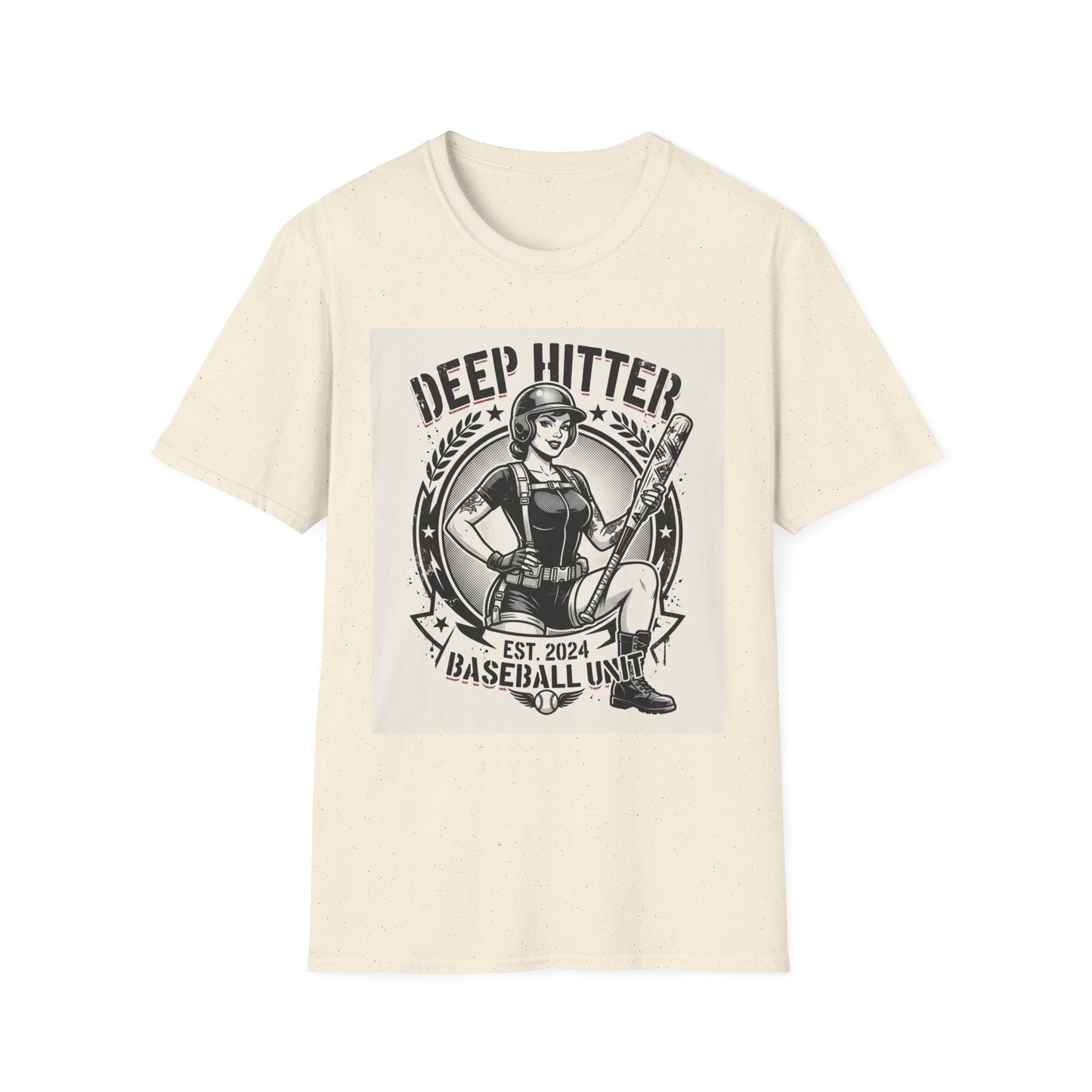 Deep Hitter Baseball Tee — Vintage Softball Graphic Shirt