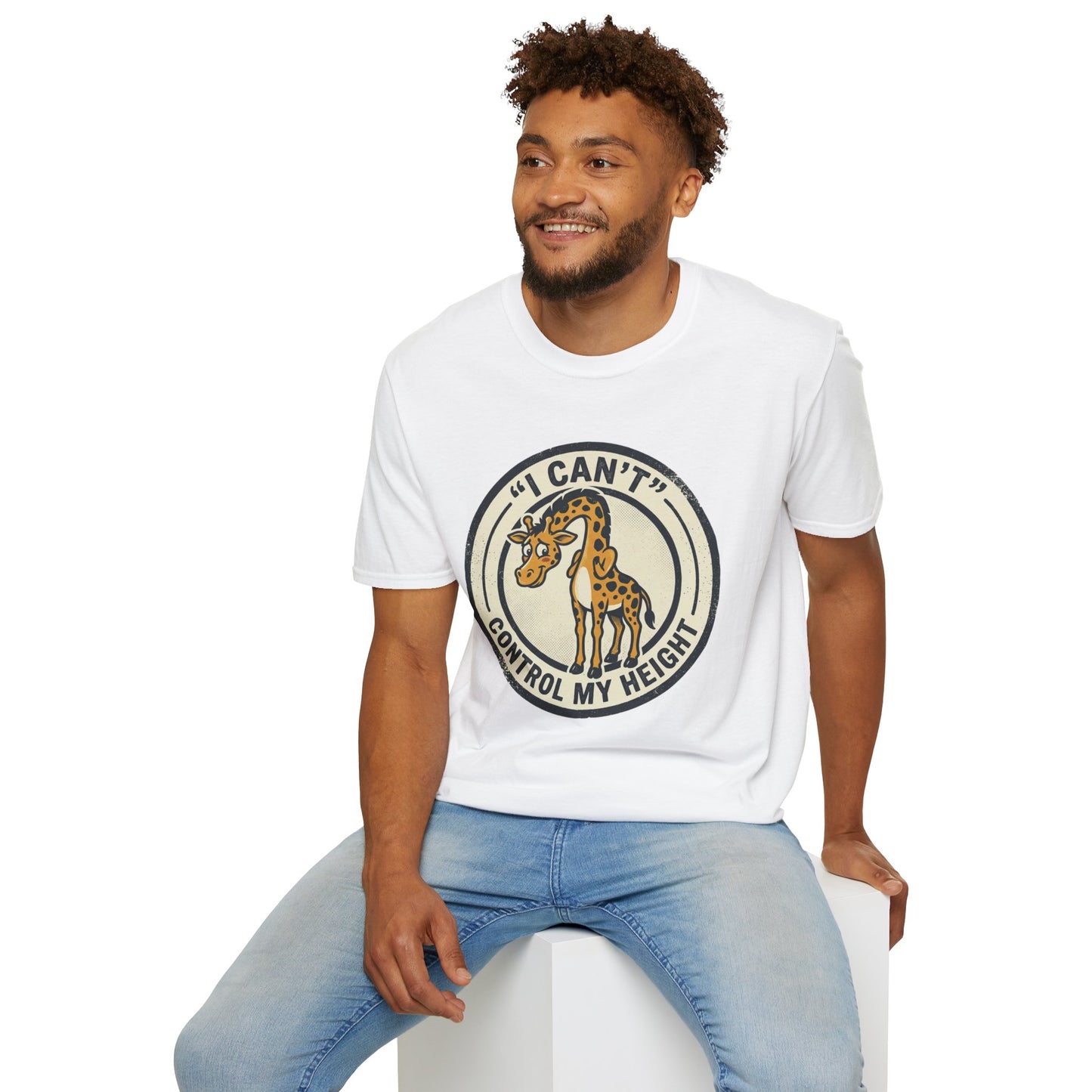 Giraffe 'I Can't Control My Height' T-Shirt