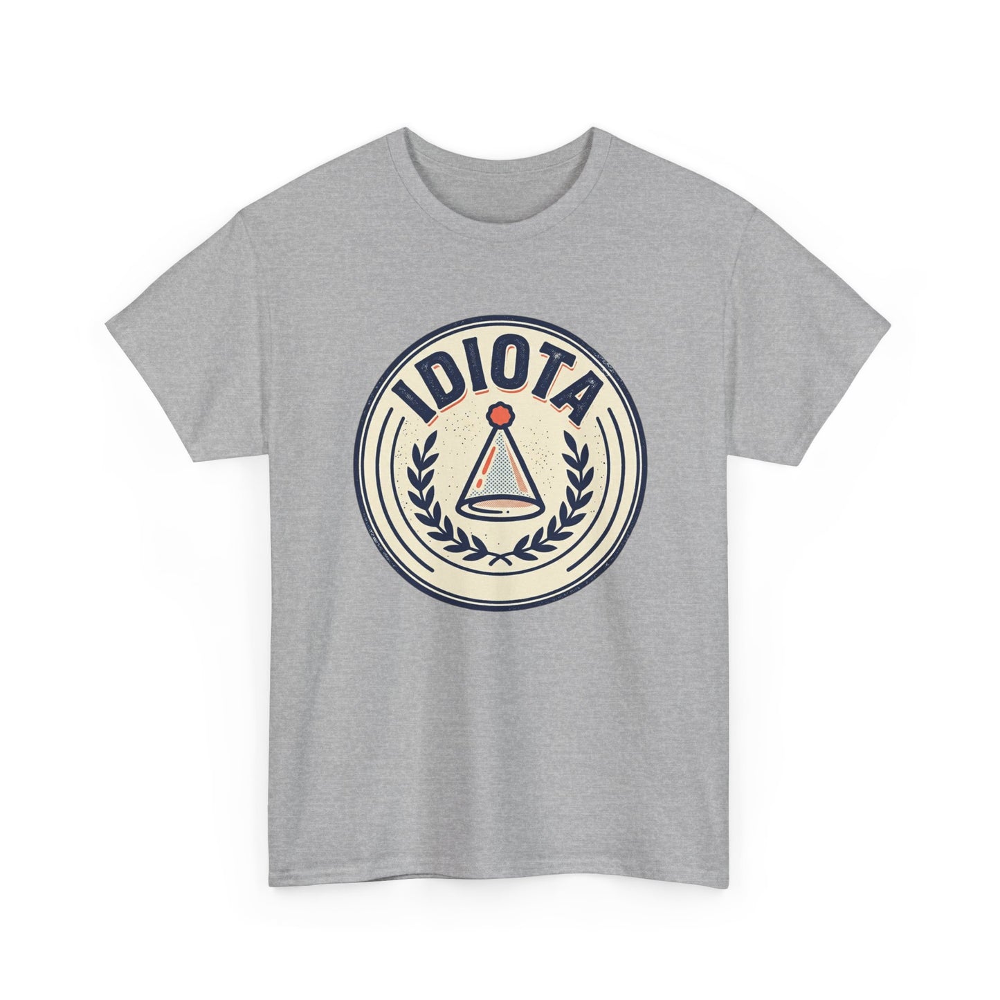 Idiota Crest T-Shirt — Vintage Emblem Graphic Tee