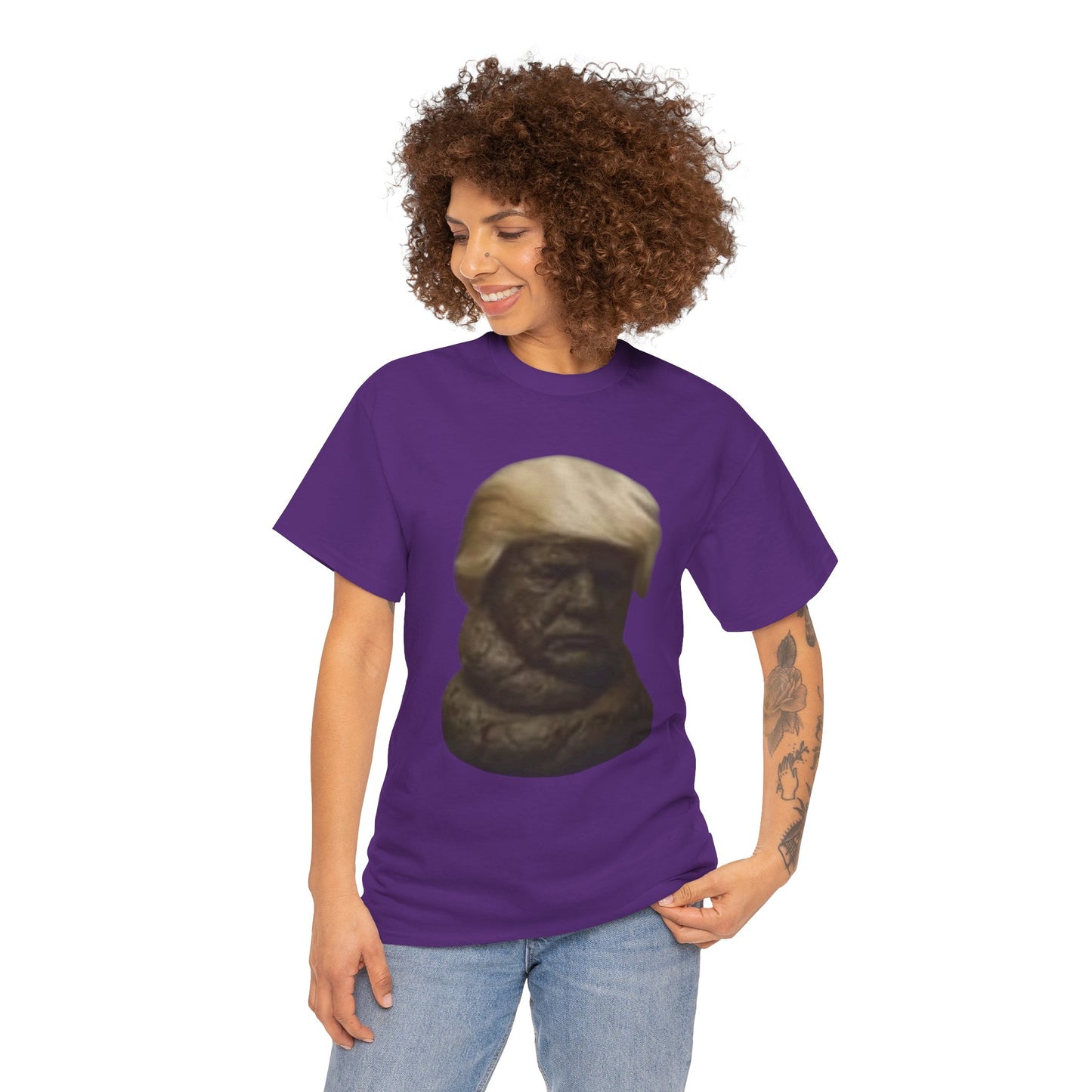 Graphic Tee — Bronze Bust Illustration T‑Shirt