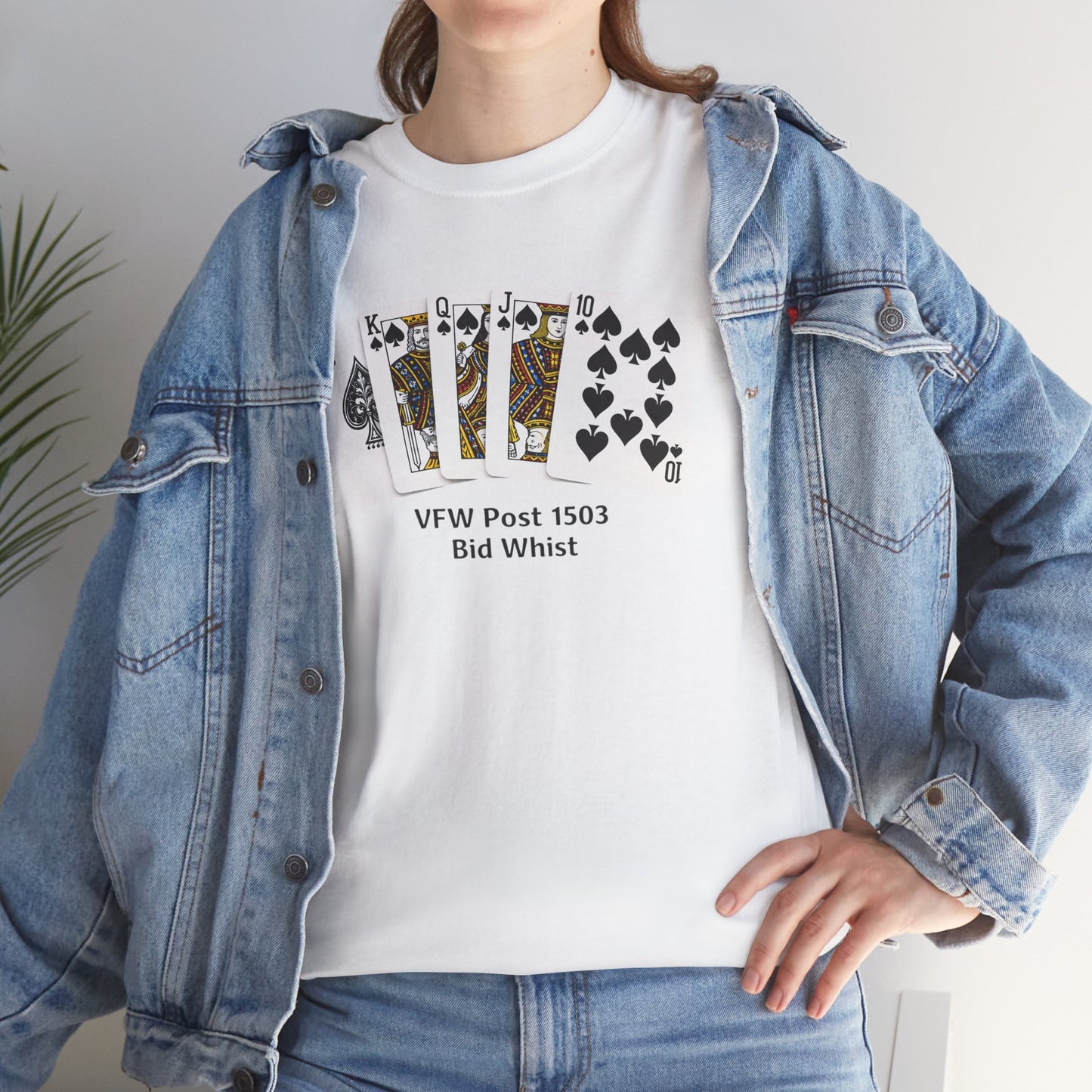 Bid Whist Card Tee — VFW Post 1501 Poker Night T-Shirt