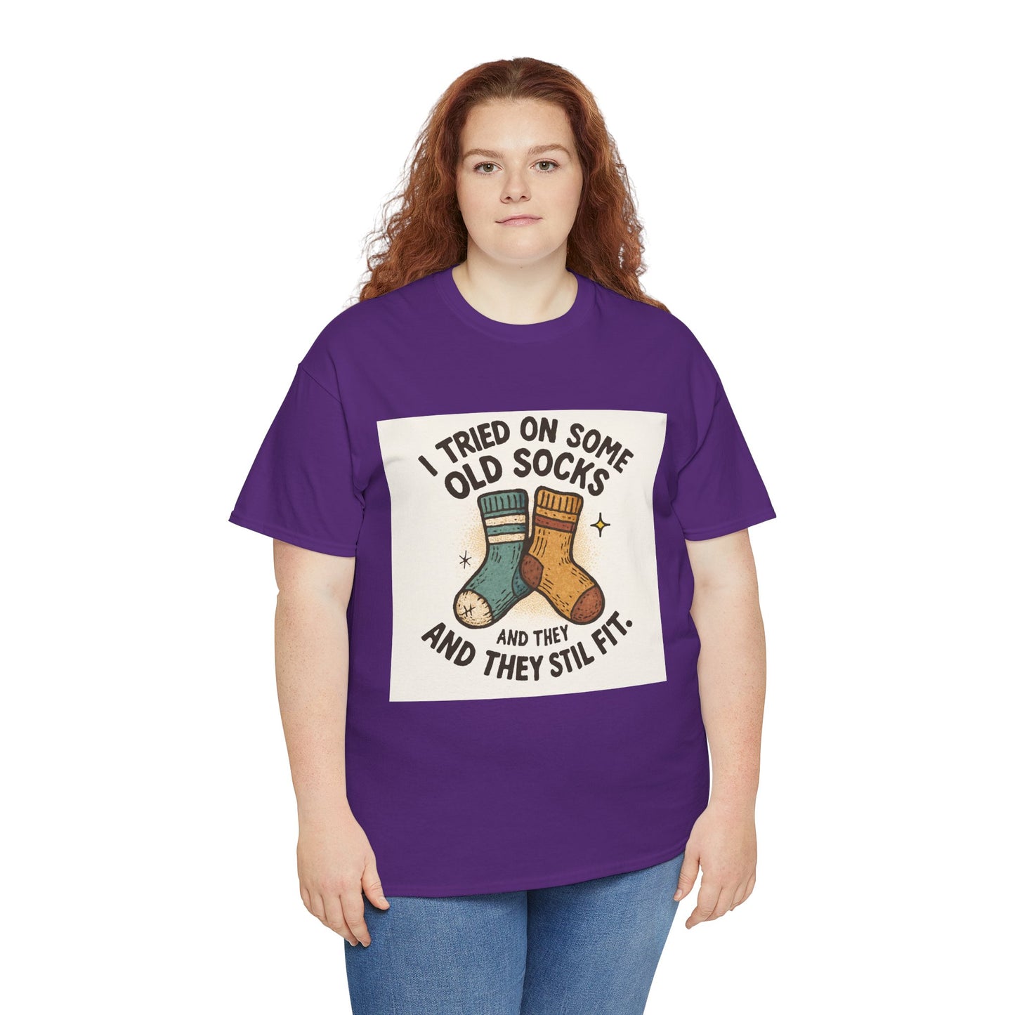 Funny Socks T-Shirt – “I Tried On Some Old Socks and They Still Fit” Graphic Tee Printify