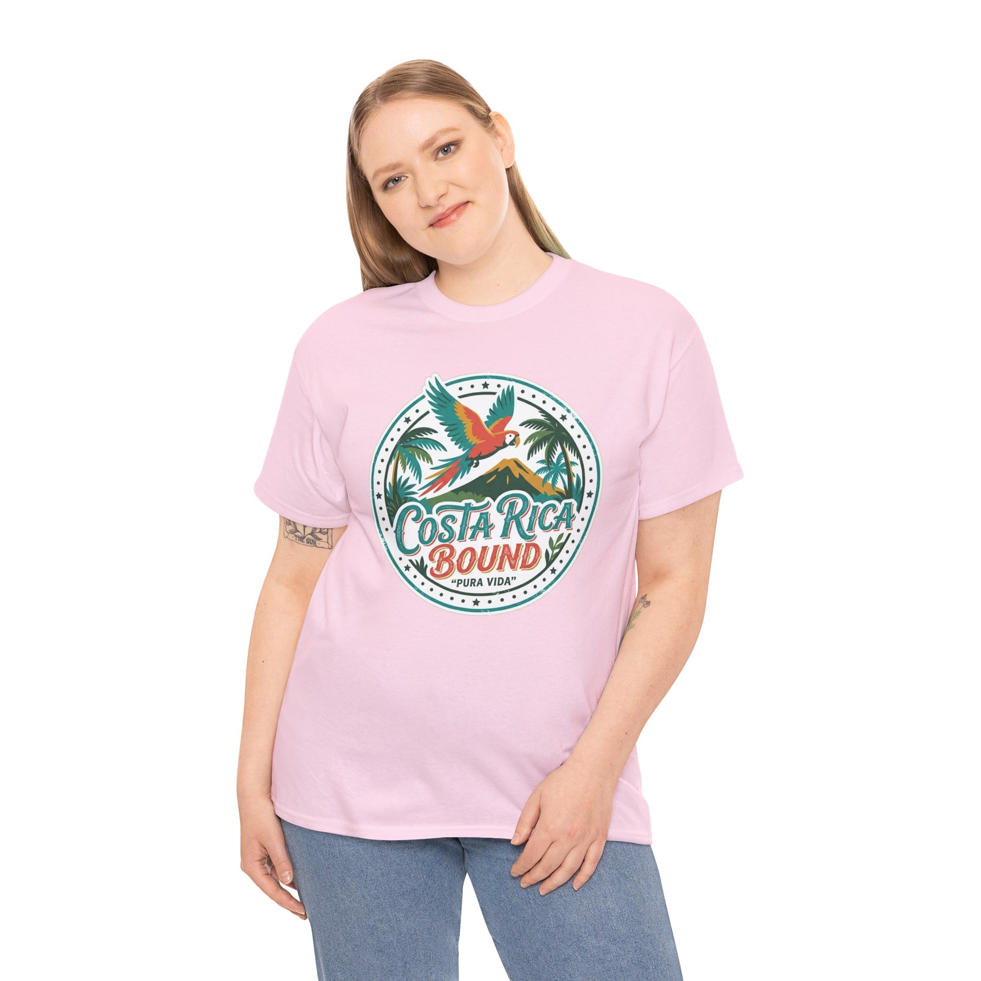 Costa Rica Bound T-Shirt — Tropical Parrot Travel Tee Printify