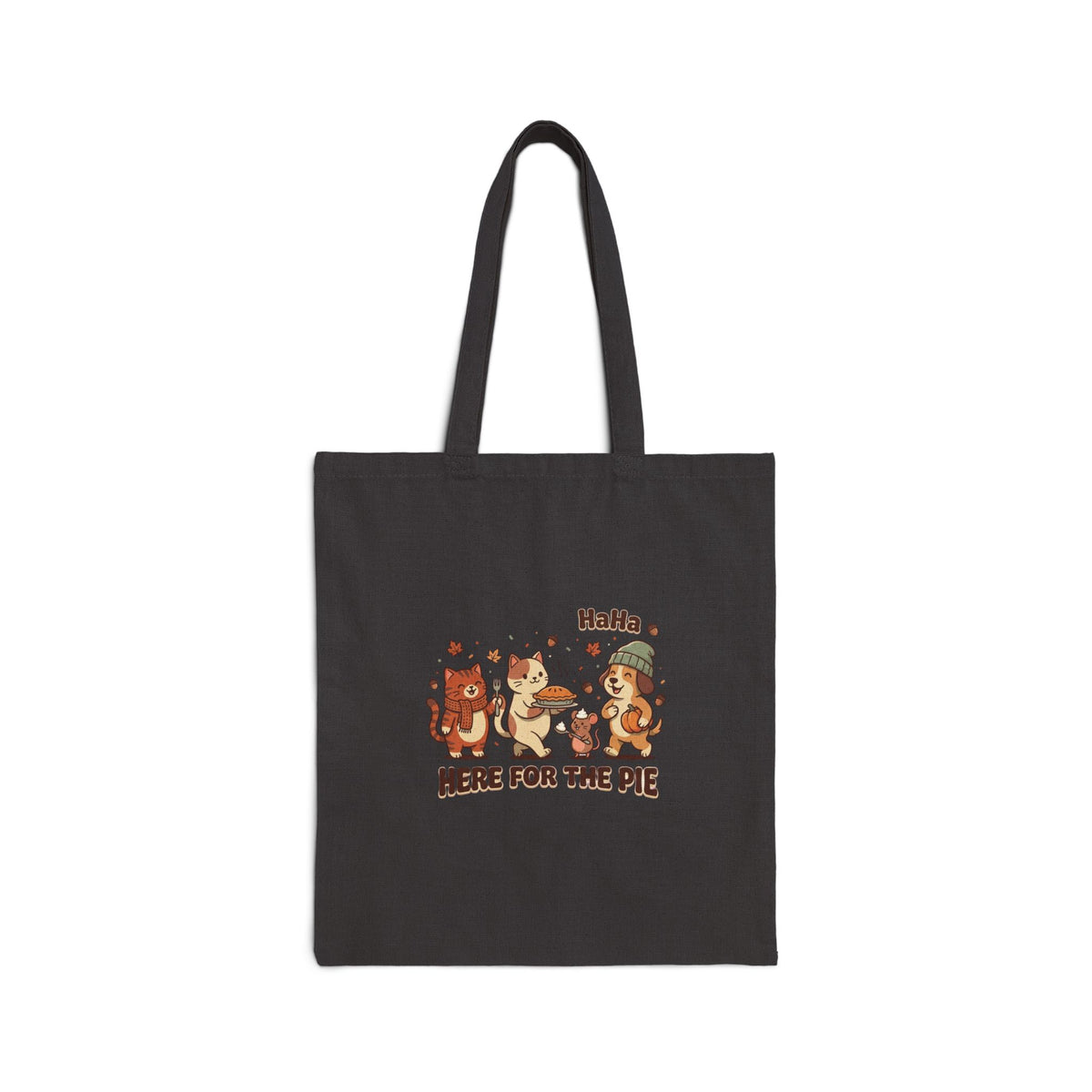 Here for the Pie Tote, Thanksgiving Harvest, Fall Pumpkin Turkey Tote