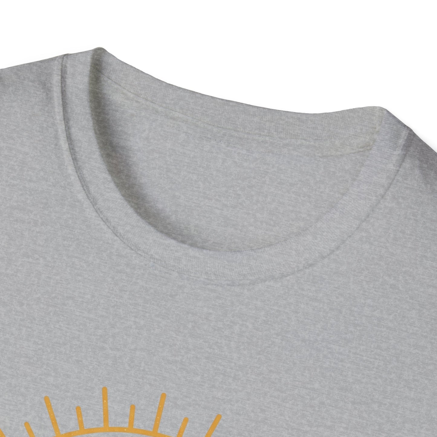 Lets Be Positive Today T-Shirt — Motivational Sunburst Graphic Tee